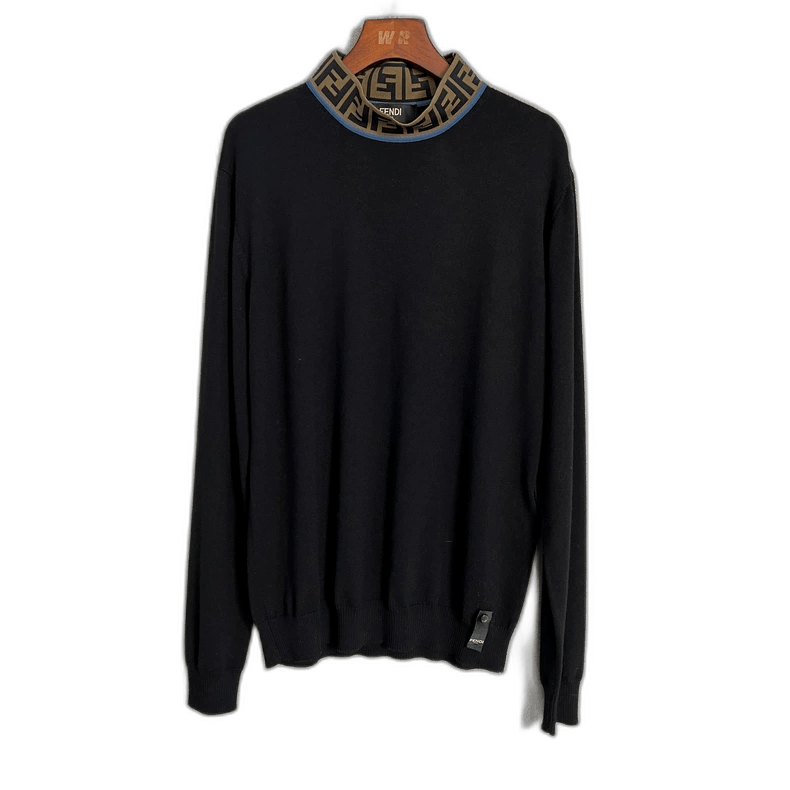 Fendi Fendi Black Logo Wool Sweater Pullover Size US M / EU 48-50 / 2 - 1 Thumbnail