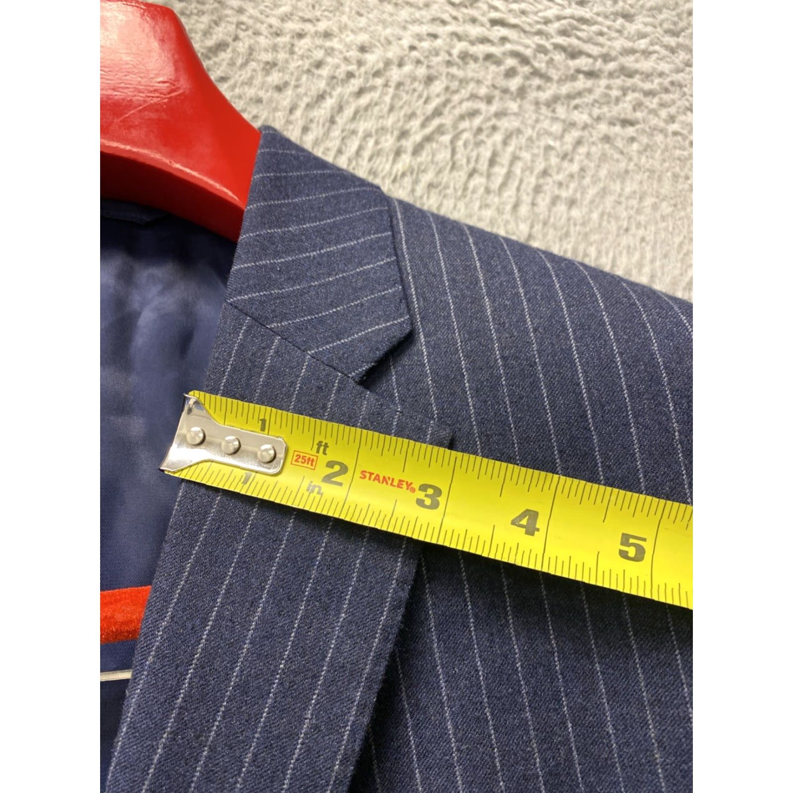 Polo Ralph Lauren VINTAGE Polo Ralph Lauren Striped Blazer Jacket 42 Regular Blue Wool Nautical Mens Size 42R - 6 Thumbnail
