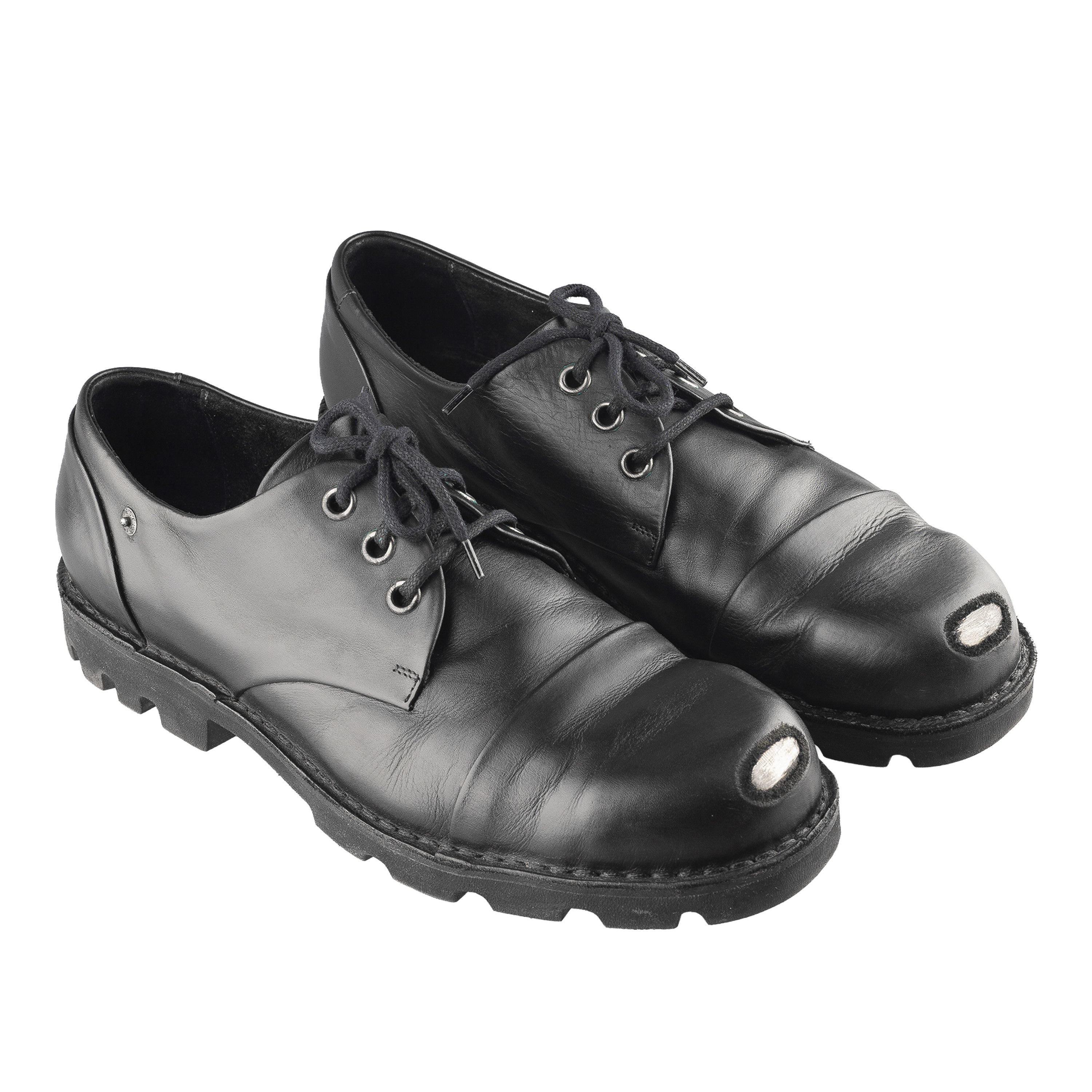 Diesel Diesel Hardkor Steel Low Black Leather Cap Toe Shoes Size US 12 / EU 45 - 2 Thumbnail
