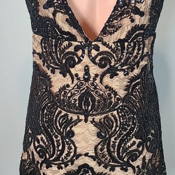 Free People Free People Night Shimmers Lace Sequined Babydoll Dress Size XS / US 0-2 / IT 36-38 - 7 Thumbnail