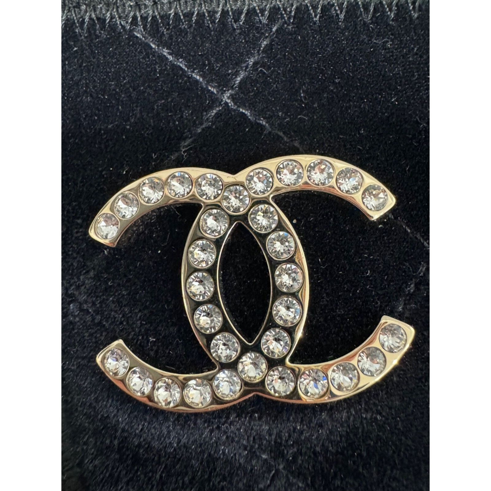 Chanel Chanel 23M Black Velvet Crystal CC Logo Hotel Mule Slide Size US 10 / IT 40 - 5 Thumbnail