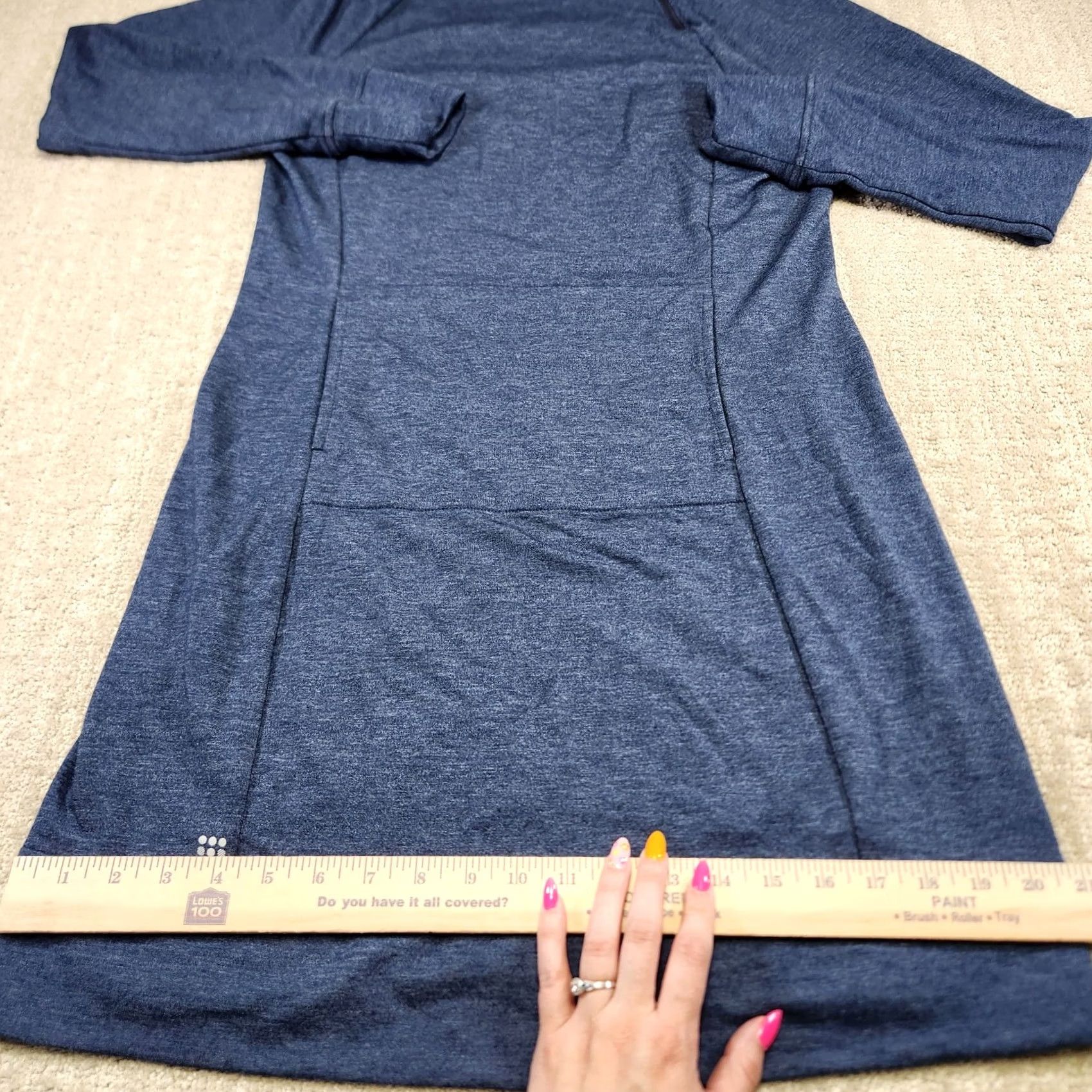 Vintage Title Nine Dress Womens M Blue Women French Terry Guthrie Mockneck Athleisure Stretch Size M / US 6-8 / IT 42-44 - 6 Thumbnail