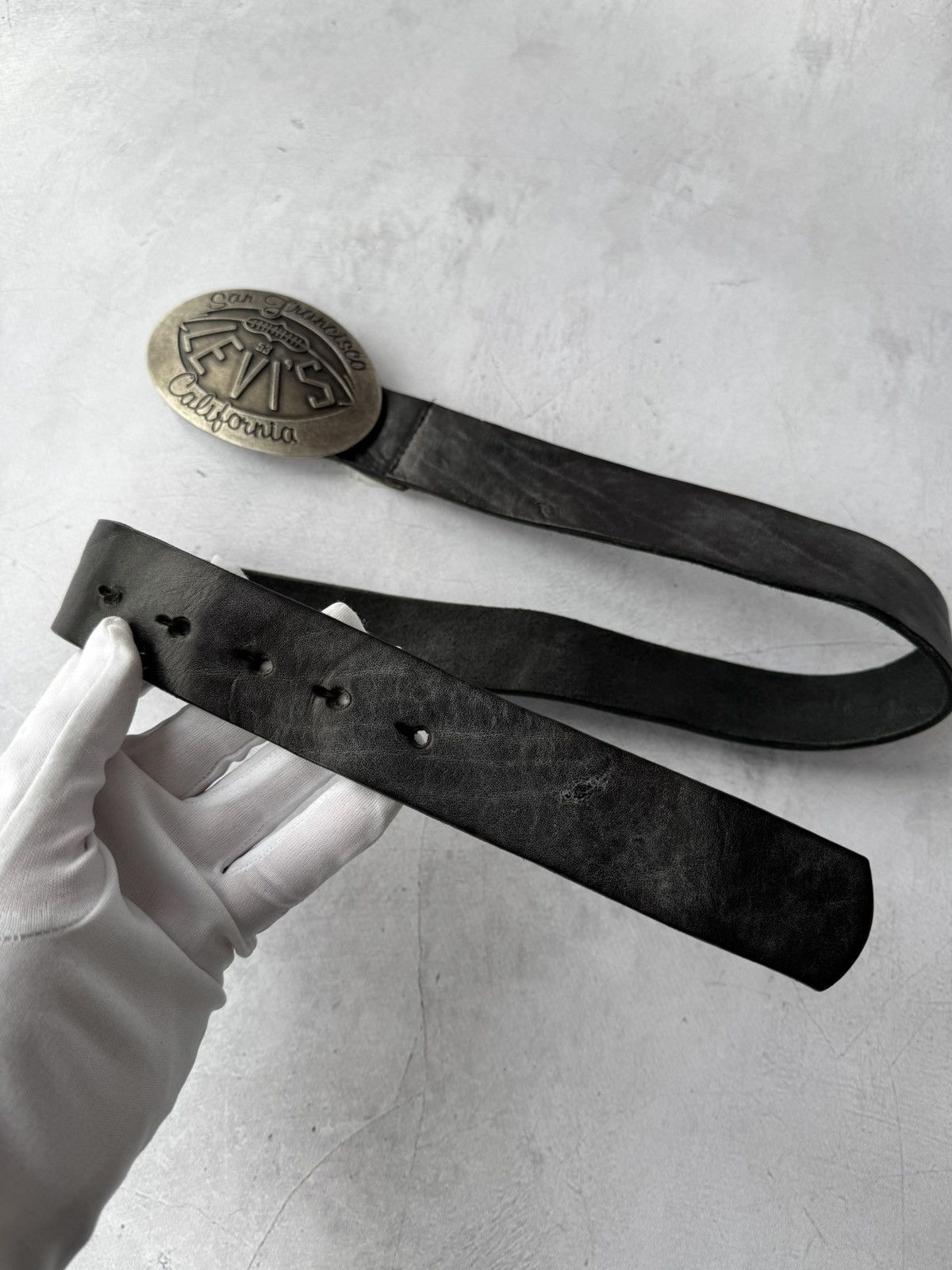 Levi's × Vintage Levi’s Buckle Belt Leather Vintage Size ONE SIZE - 4 Thumbnail
