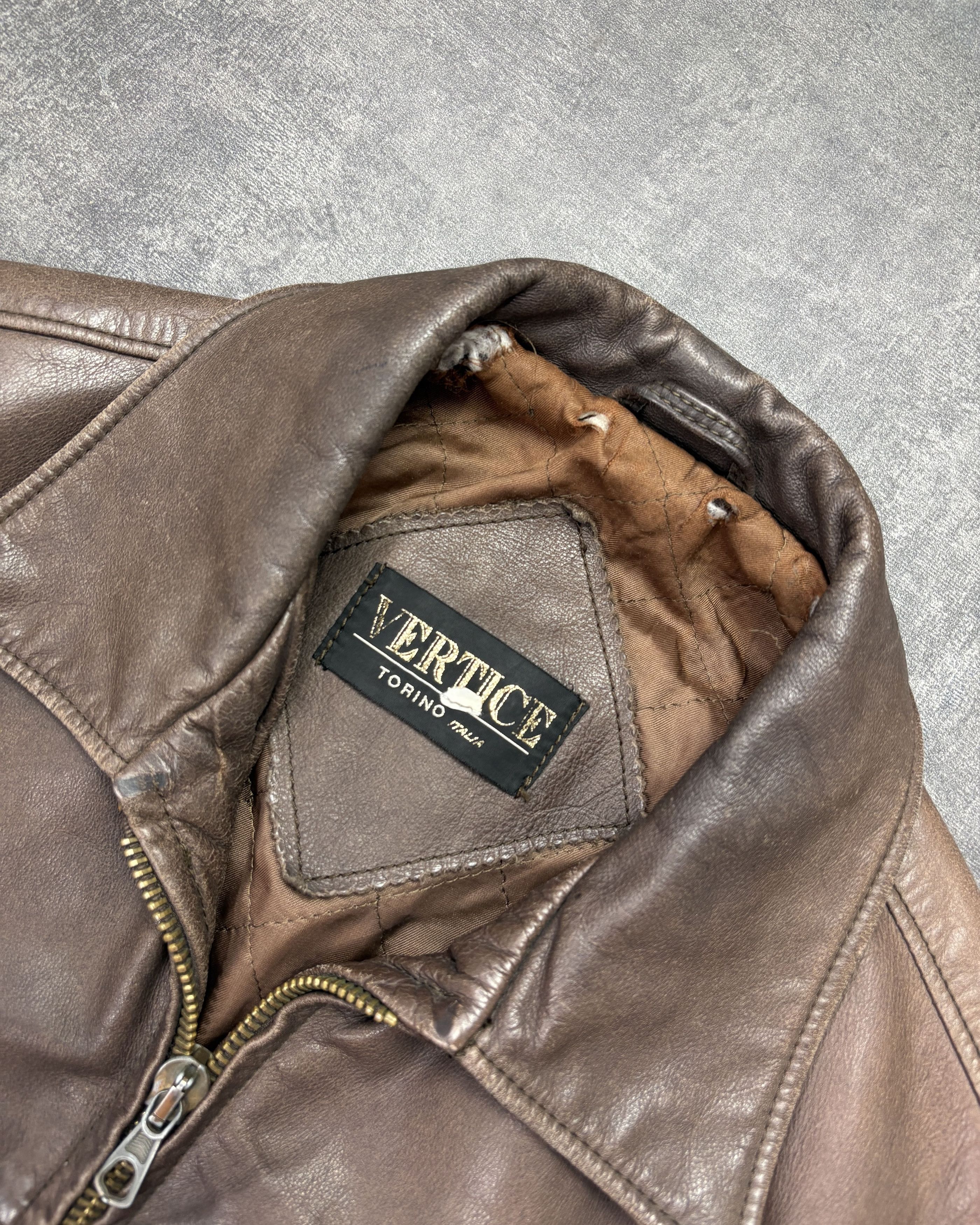 Genuine Leather Vintage Brown Genuine Leather Jacket. Size US M / EU 48-50 / 2 - 8 Thumbnail