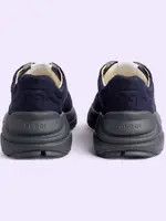 Gucci oc11z1025 Macro GG Fabric Sneakers in Blue Size US 8.5 / EU 41-42 - 4 Thumbnail