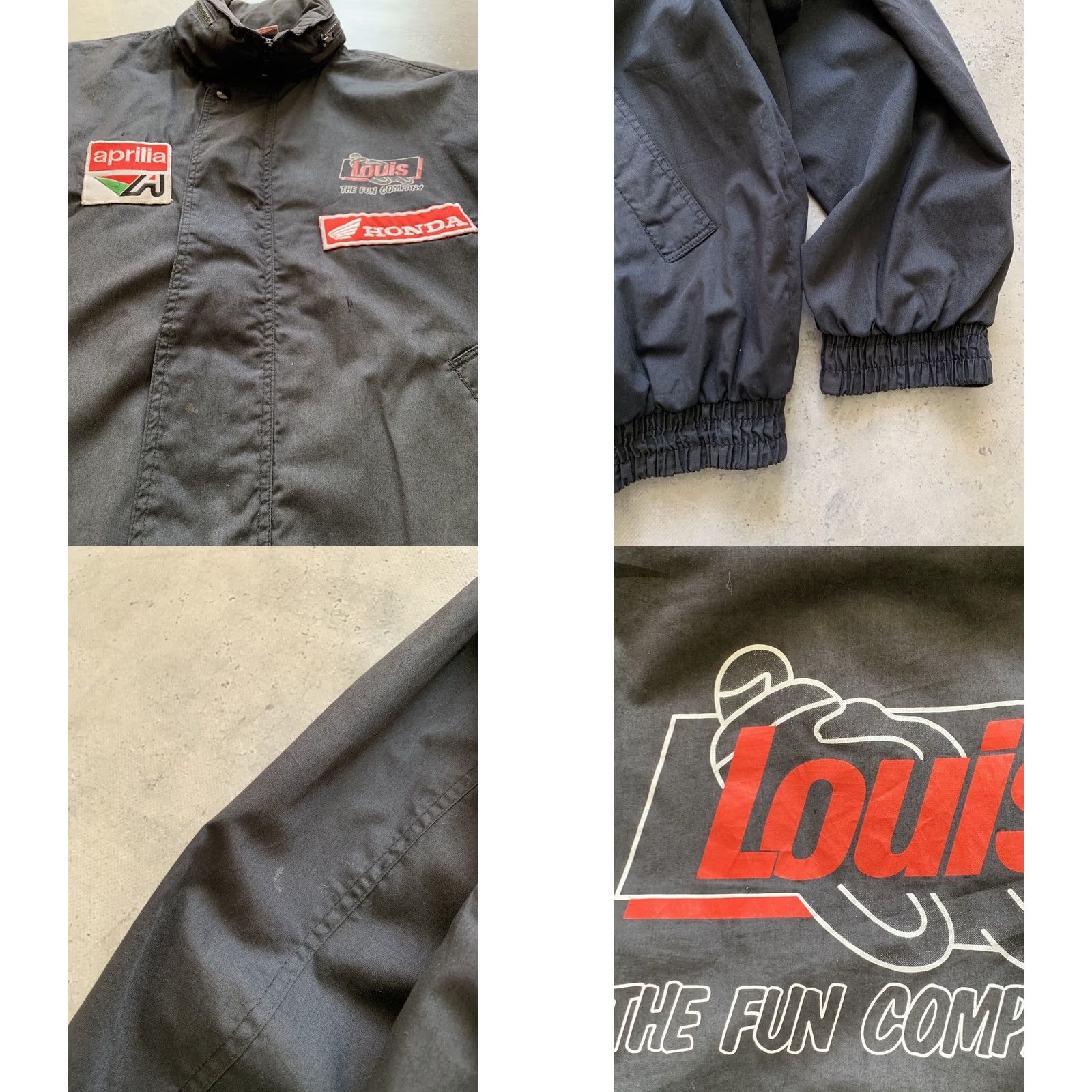 Honda VINTAGE Honda Yamaha MOTORCYCLE RACING JACKET MEN'S M Black Bomber Jacket Racing Full Zip Mens XS? Size US M / EU 48-50 / 2 - 8 Thumbnail