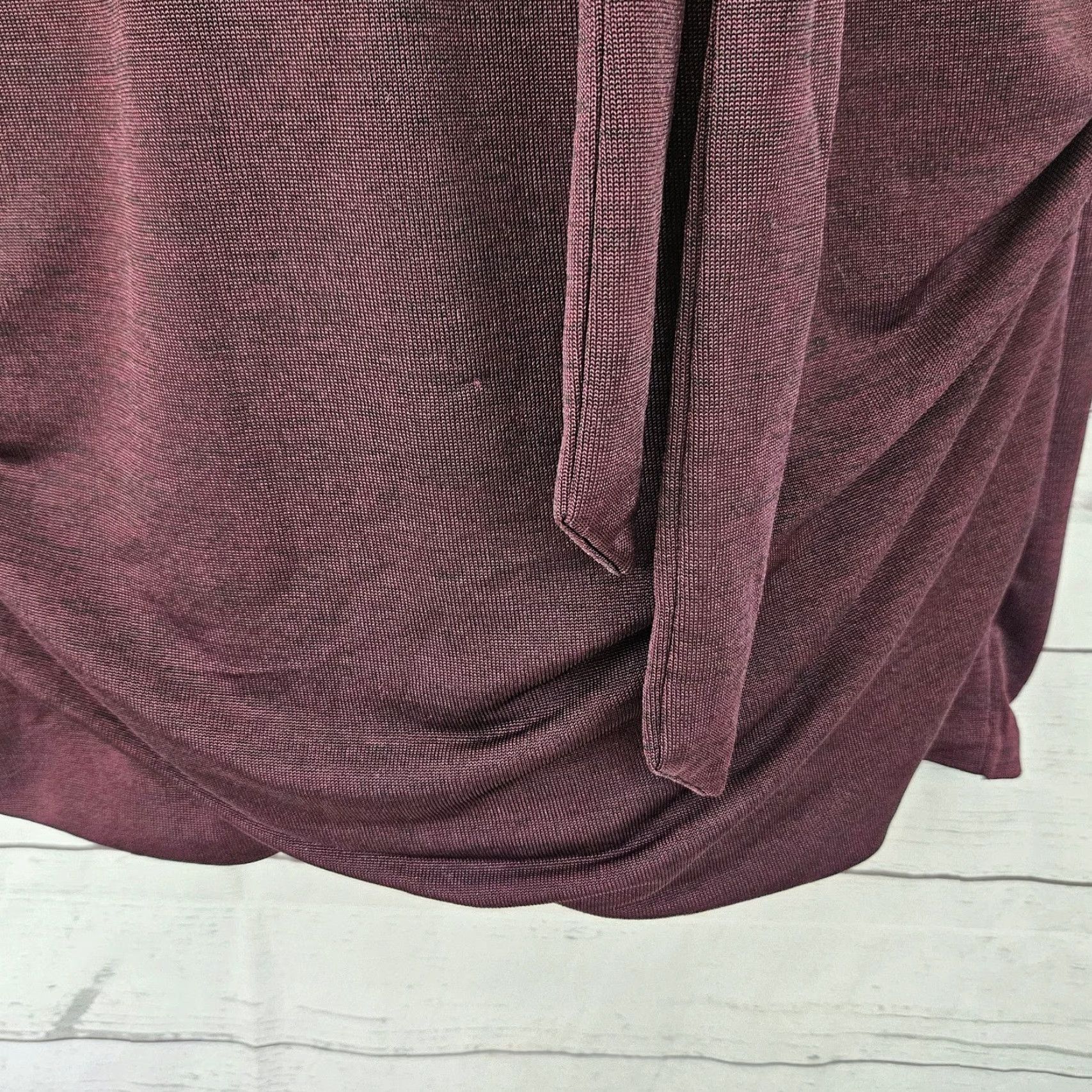 White House Black Market White House Black Market Burgundy Womens Blouson Dress Sz Medium Dolman Sleeve Size M / US 6-8 / IT 42-44 - 3 Thumbnail