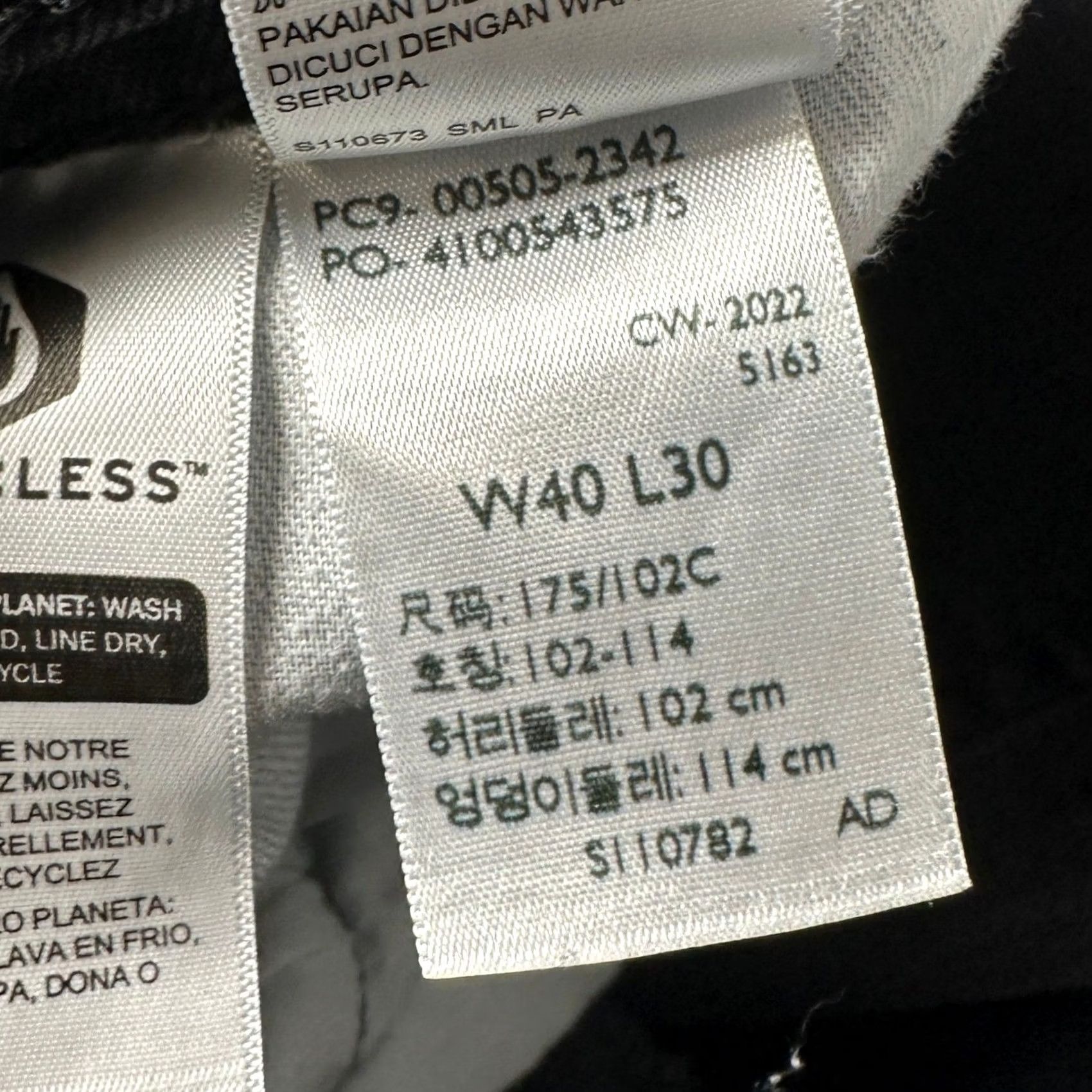 Levi's Levi's 505 Regular Fit Jeans Mens 40x30 Faded Black Stretch Denim Straight Leg Regular Rise NA Zip Button Size US 40 / EU 56 - 3 Thumbnail