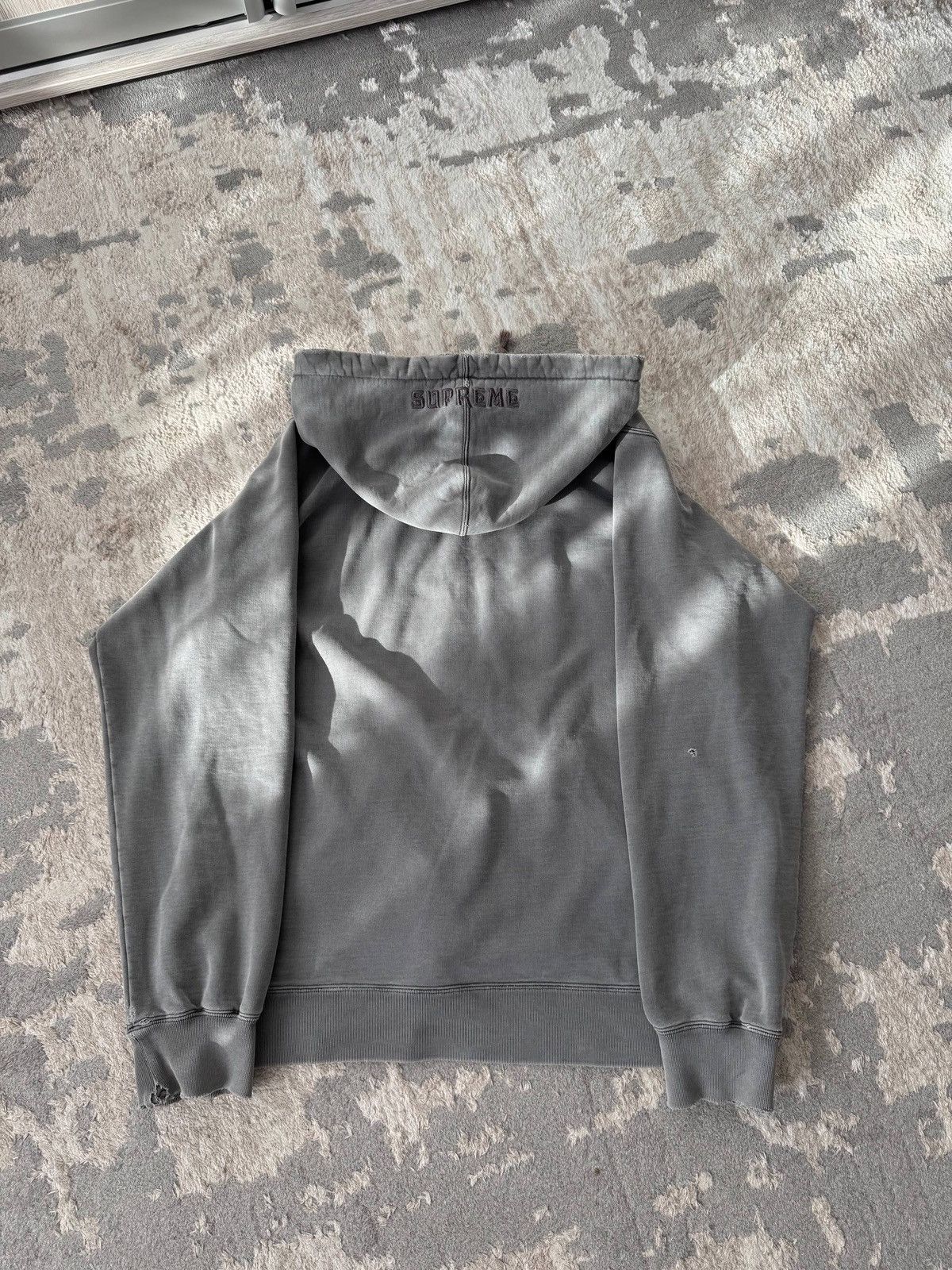Supreme Supreme hoodie M cotton gray plain 18SS overdyed hoodie Size US M / EU 48-50 / 2 - 6 Thumbnail
