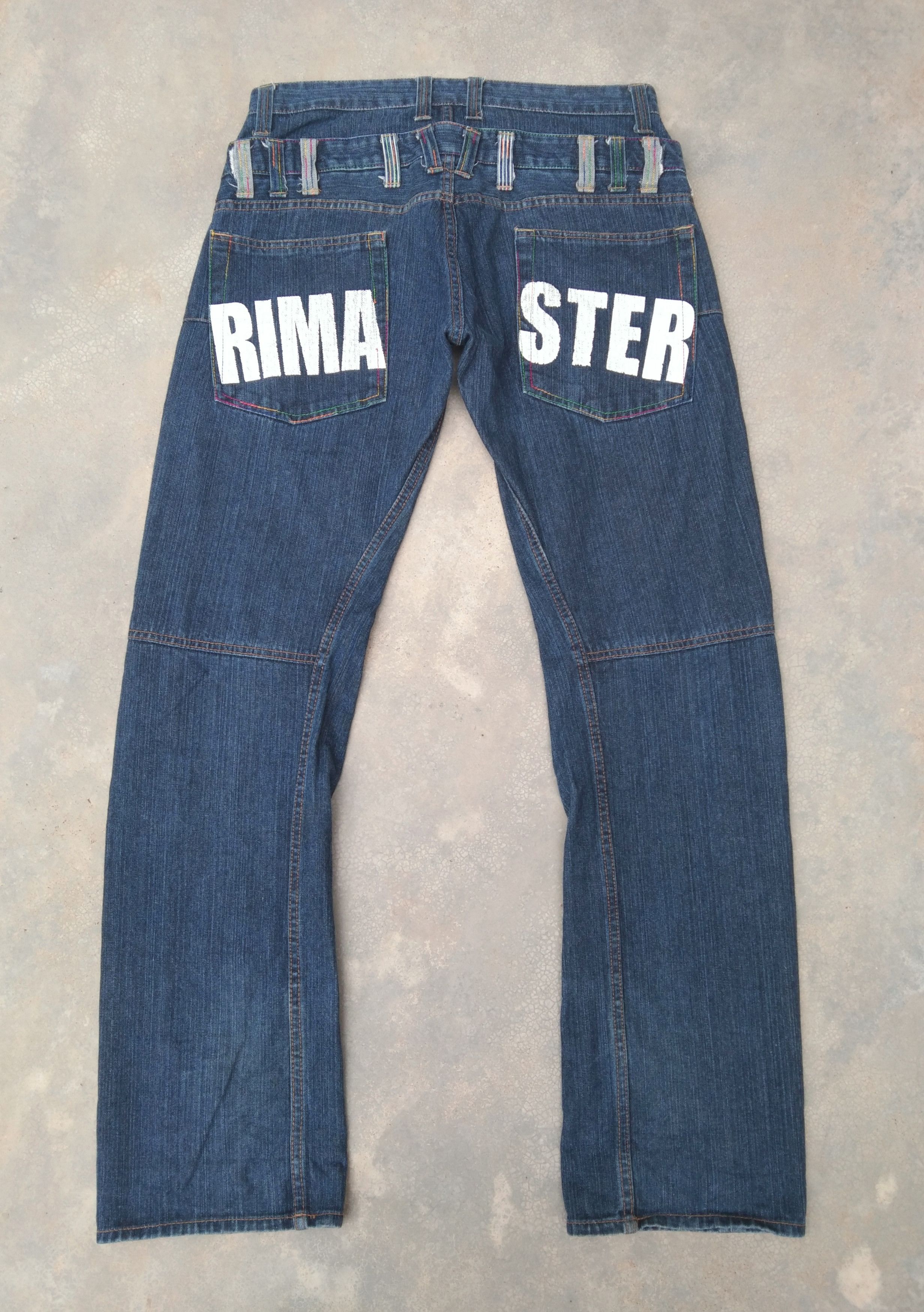 Japanese Brand Vintage Double Waist Rima Ster Avant Garde Jeans Style Size US 33 - 1 Thumbnail