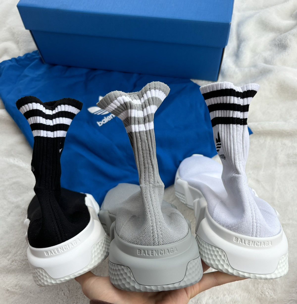 Adidas × Balenciaga Balenciaga x Adidas Grey Speed Runners Size US 11 / EU 44 - 3 Thumbnail
