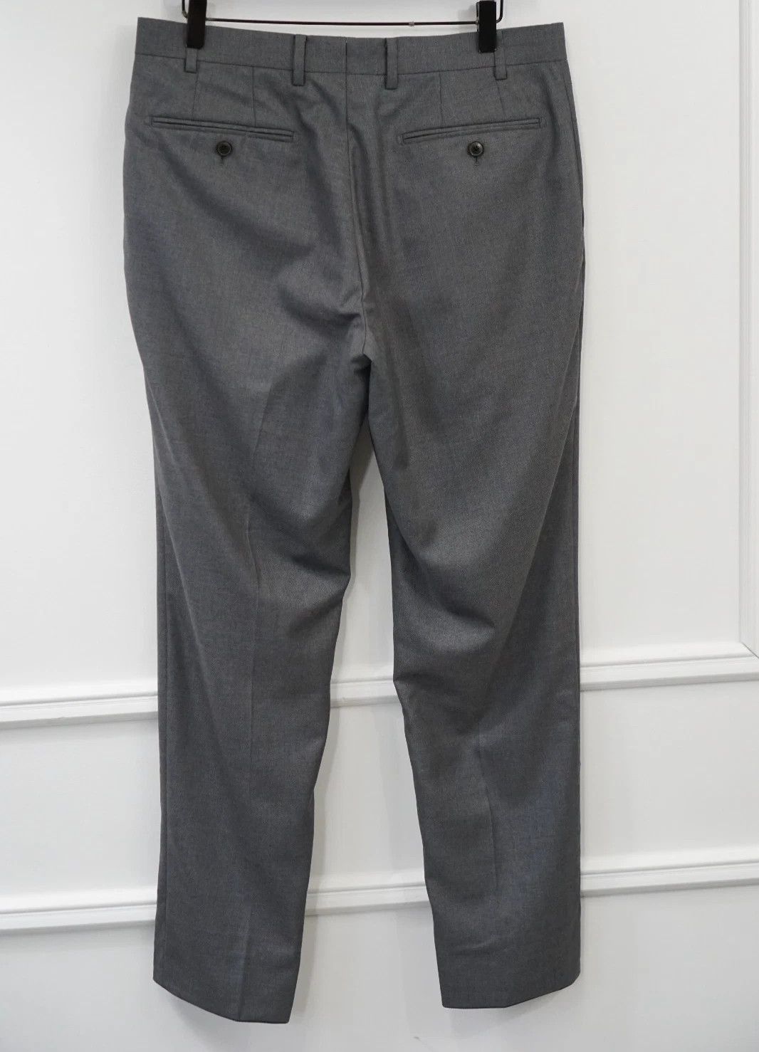 Suitsupply Men Suitsupply Trousers Lazio Wool Grey Size UK/US38 Size 38R - 2 Thumbnail