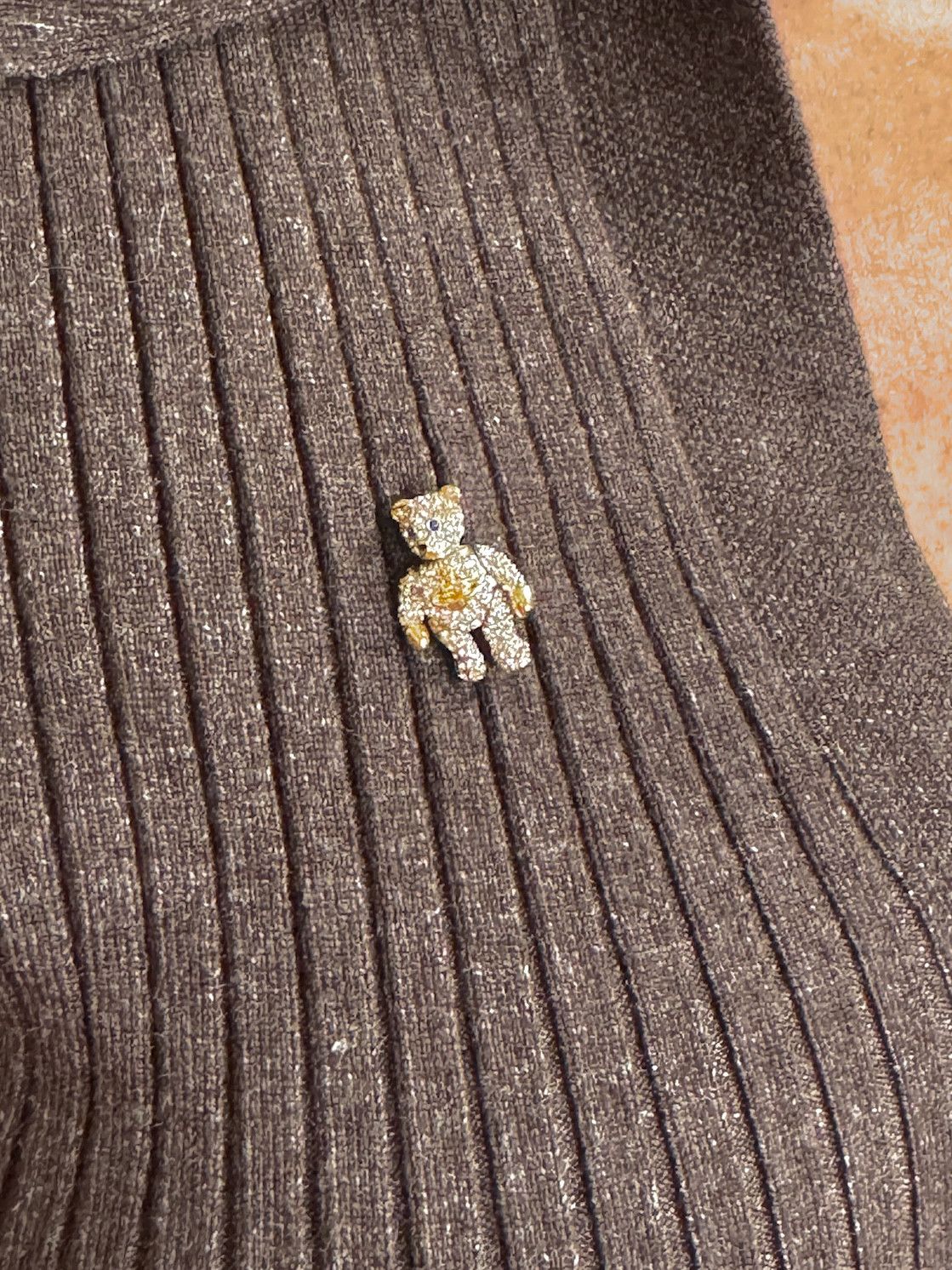 Vivienne Westwood Swarovski Covered Crystal Teddy Bear Pin or Earring Size ONE SIZE - 3 Thumbnail