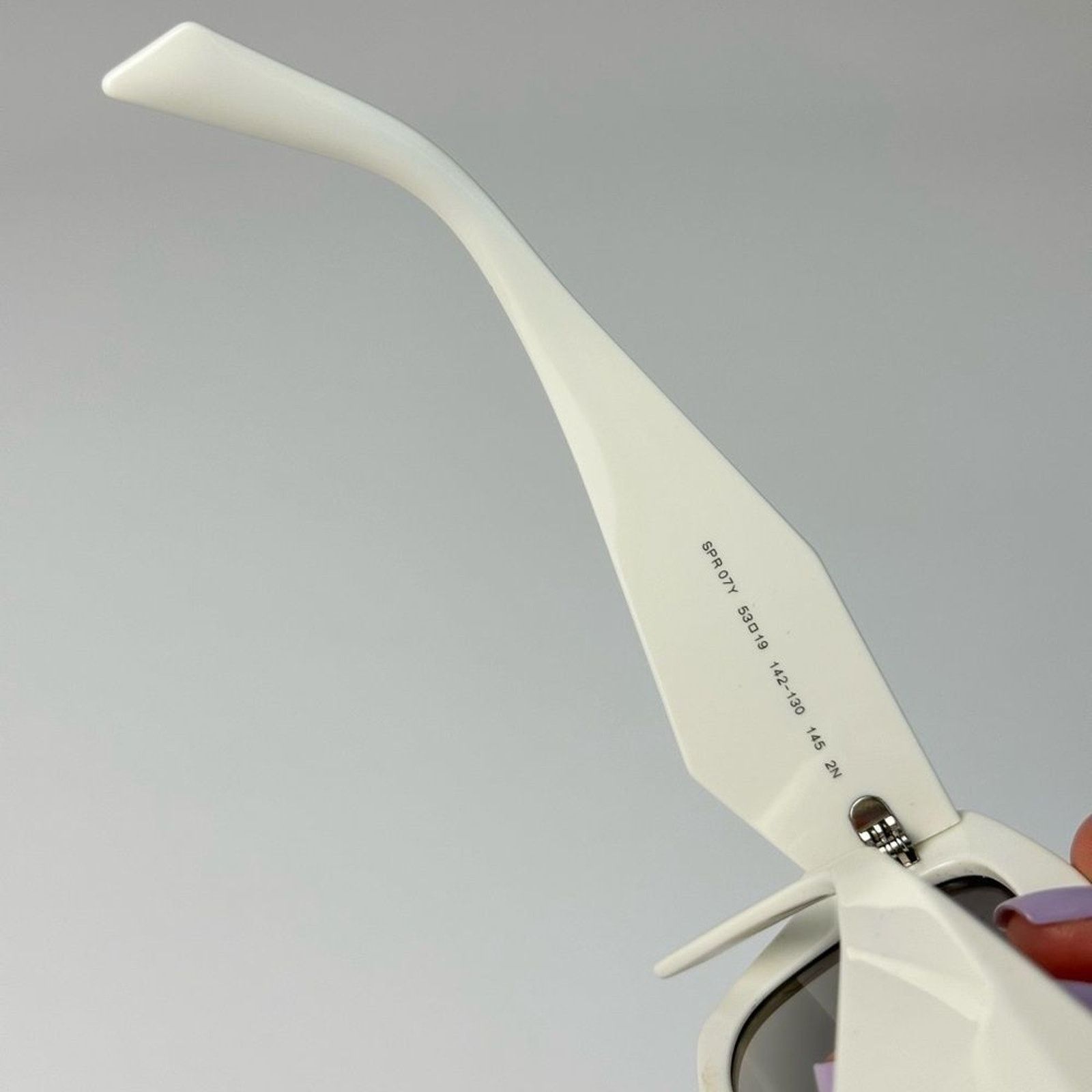 Prada NEW PRADA Sunglasses PR07YSF 142130 White GreyGradient Women Size ONE SIZE - 4 Thumbnail