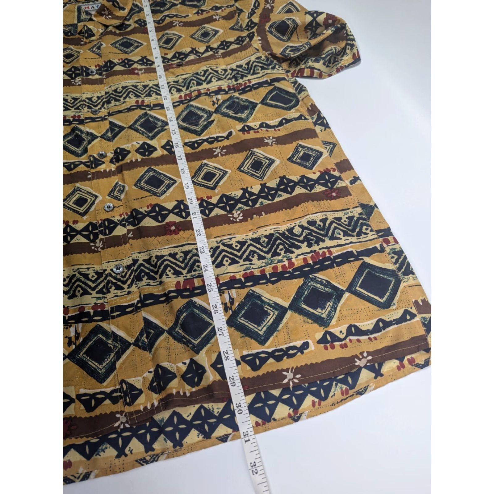 Vintage VINTAGE May Silk Geometric Southwestern Button Up Men's Large Shirt 90s Retro Size US L / EU 52-54 / 3 - 5 Thumbnail