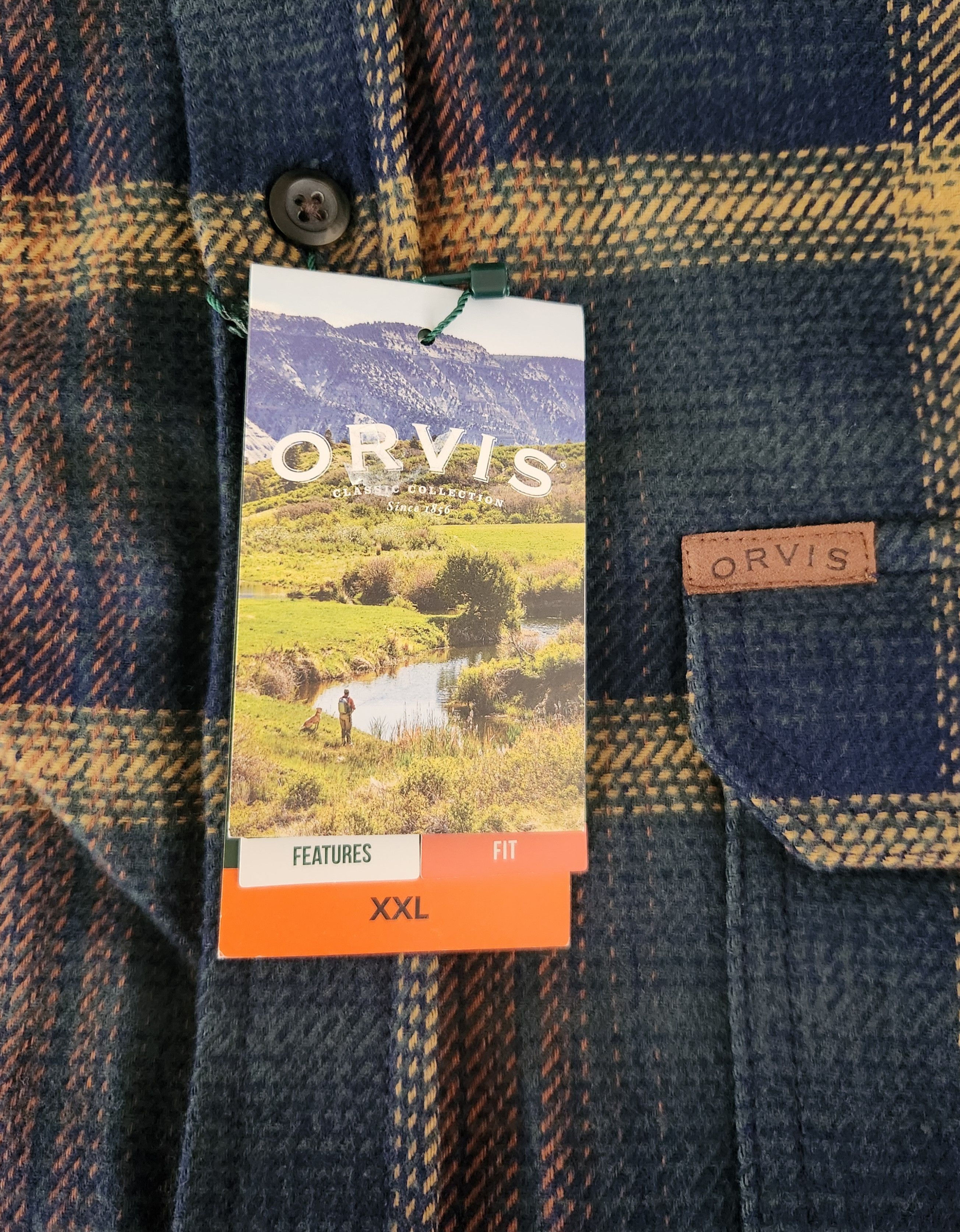 Designer × Orvis ORVIS XXL Plaid Heavyweight DOUBLE BRUSHED Flannel Men's Size US XXL / EU 58 / 5 - 9 Thumbnail