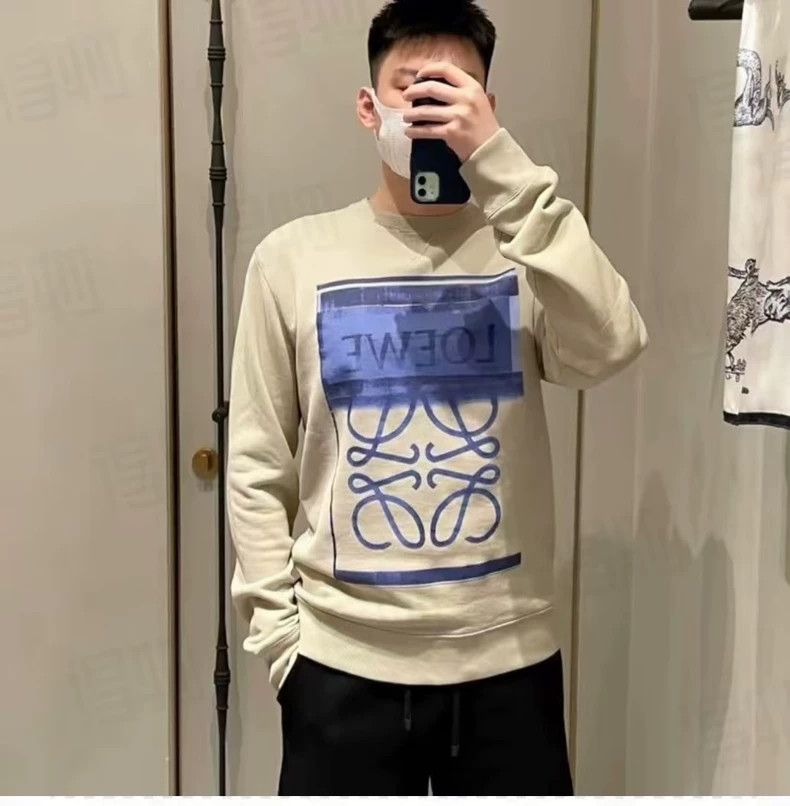 Loewe LOEWE Print cotton round neck long sleeve hoodie Size US M / EU 48-50 / 2 - 5 Thumbnail
