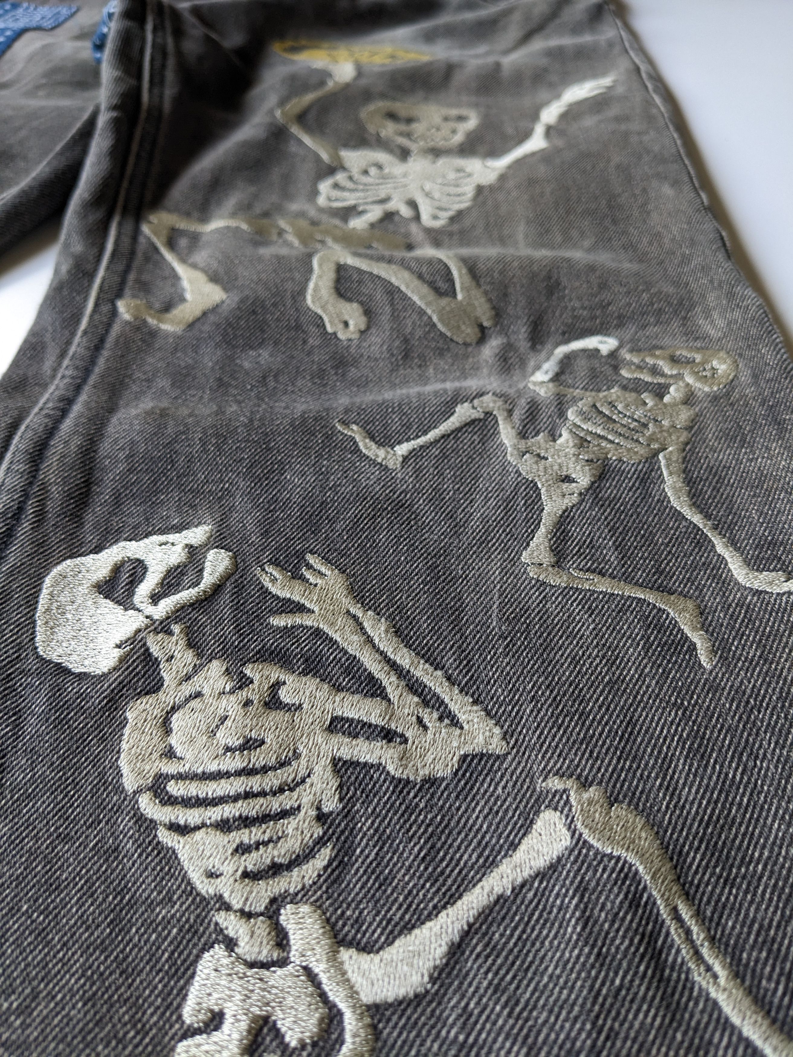 Japanese Brand × PPFM × Tornado Mart PPFM skeleton skeleton boro flare jeans Size US 31 - 6 Thumbnail