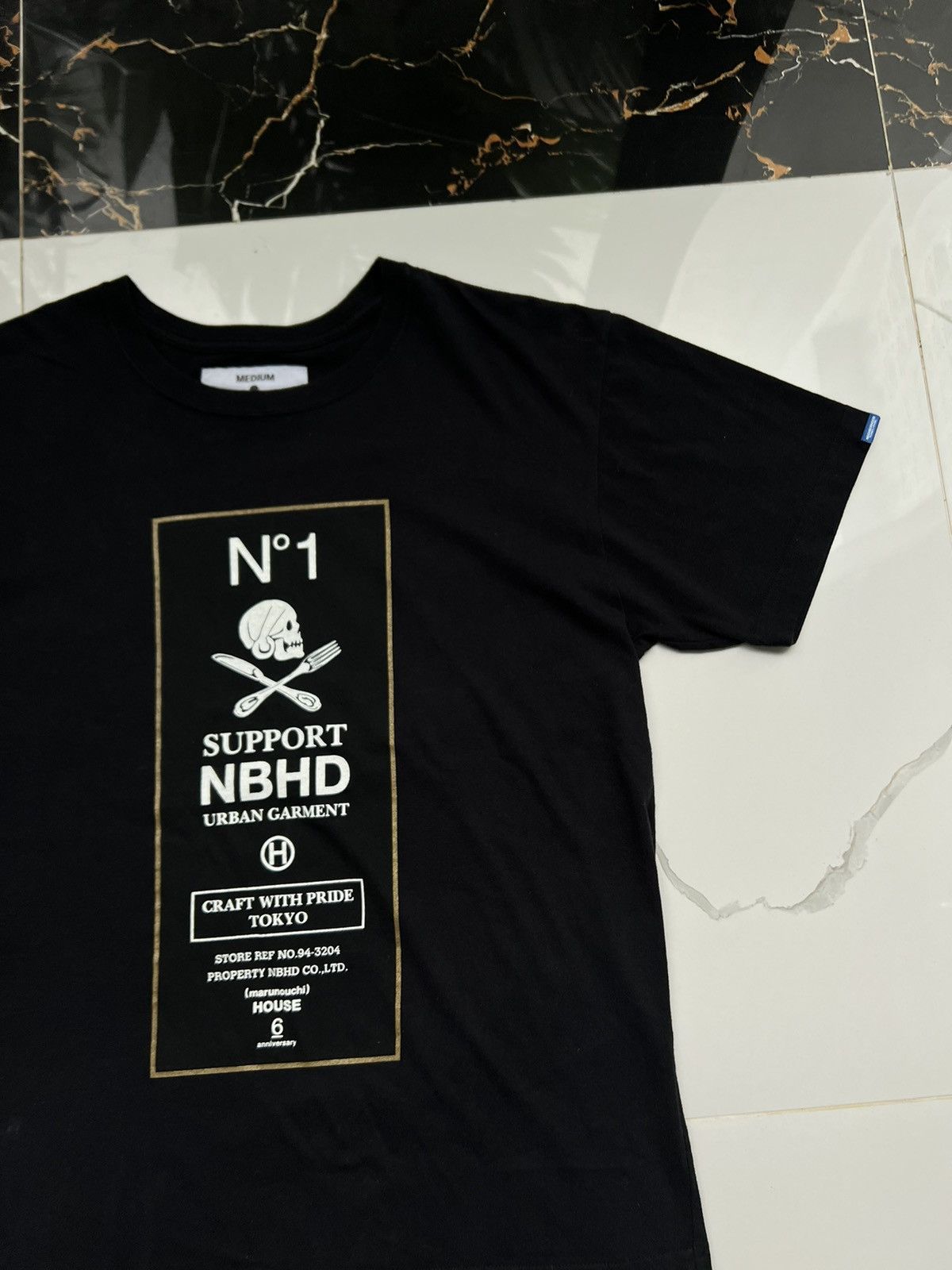 Neighborhood × Vintage 90’s NEIGHBORHOOD RARE RETRO SKULL SUPPORT NBHD TEE Y2K Size US M / EU 48-50 / 2 - 2 Thumbnail