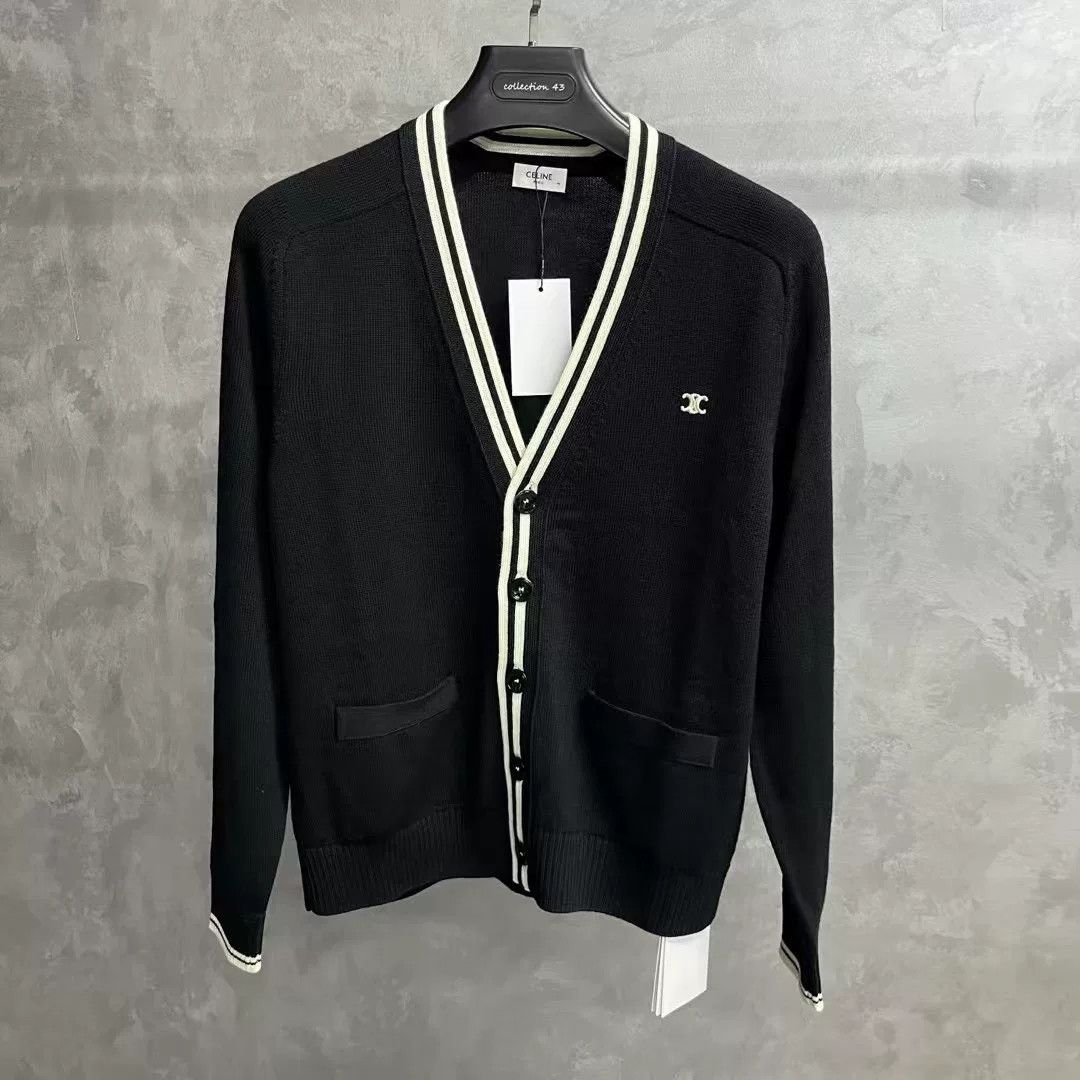 Celine Celine Retro Striped Black Sweater xs Men Size US XS / EU 42 / 0 - 1 Thumbnail
