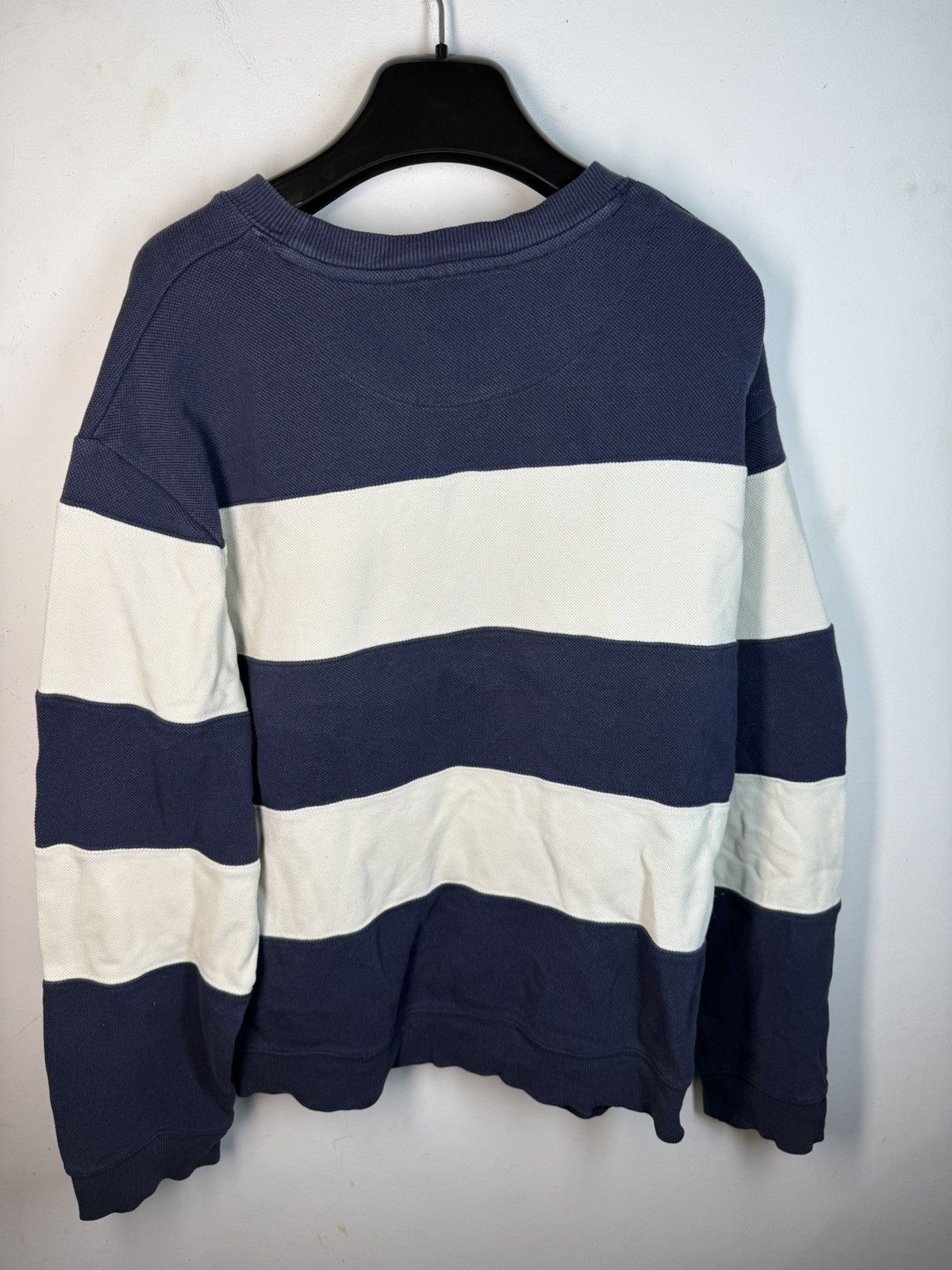Yves Saint Laurent Pique YSL Crewneck Navy/White Striped YSL Sweatshirt Size US XL / EU 56 / 4 - 6 Thumbnail