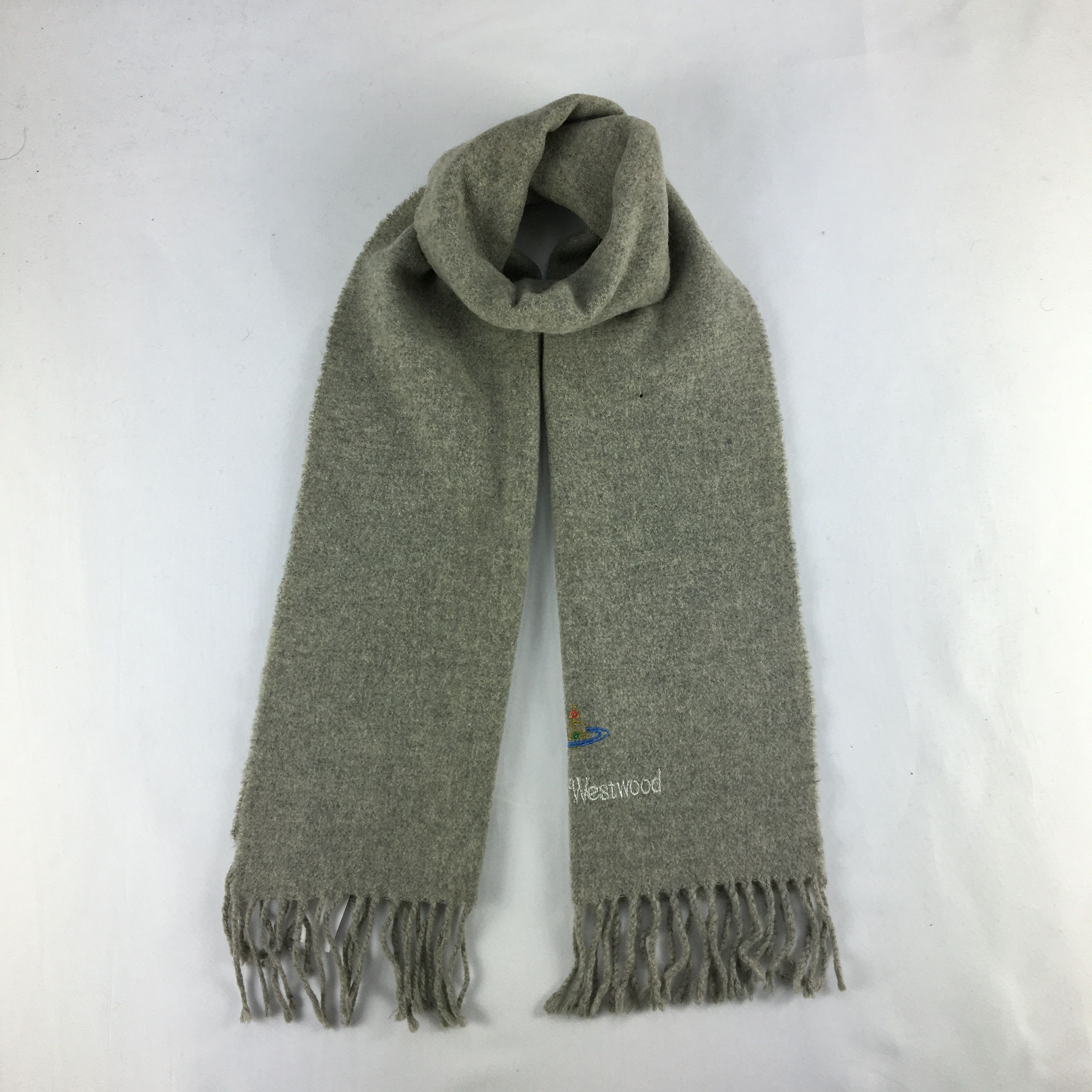 Vintage × Vivienne Westwood Vintage Vivienne Westwood Scarf Muffler Orbs Wool Scarves Size ONE SIZE - 1 Thumbnail