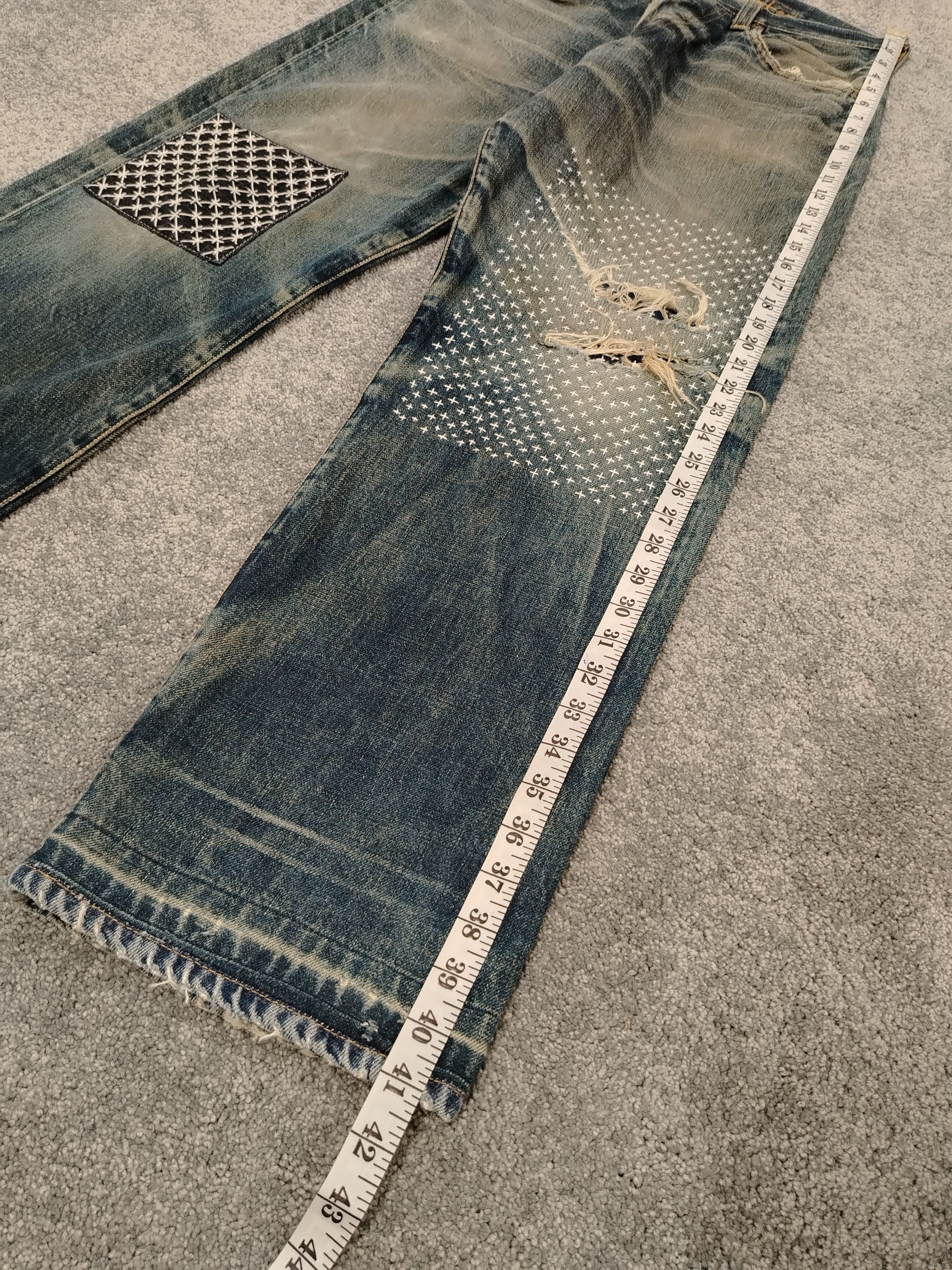 Evisu Evisu Jeans Vintage (Evis) Daicock Boro Remaked Size US 32 / EU 48 - 19 Thumbnail