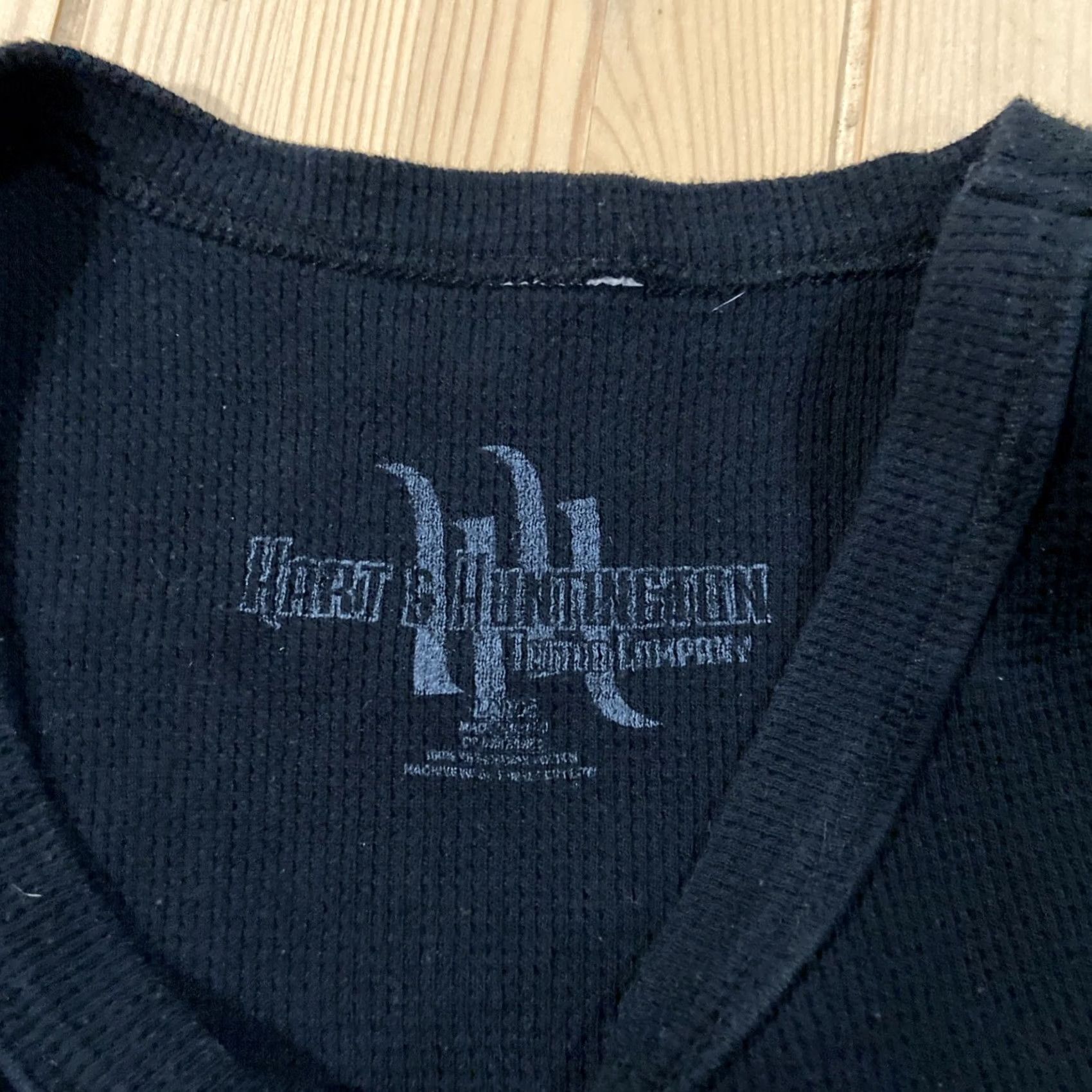 Vintage VINTAGE Hart & Huntington Women T-Shirt Black 2000s Y2K Thermal Long Sleeve L Knit Cotton Blend Logo Casual Mens? Size L / US 10 / IT 46 - 6 Thumbnail
