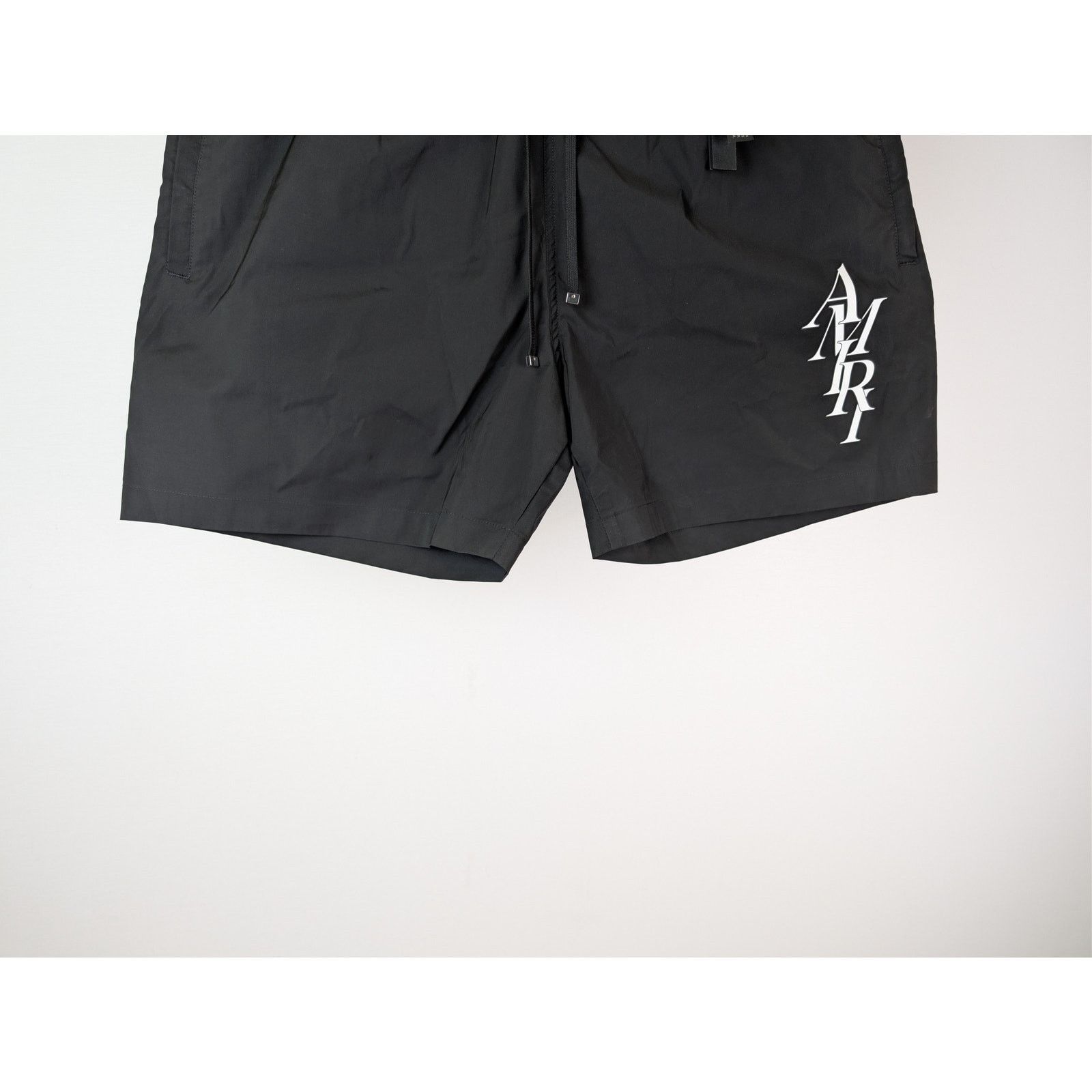 Amiri o1rshd1 Amiri Stack Logo Swim Trunk Shorts in Black Size US 38 / EU 54 - 4 Thumbnail