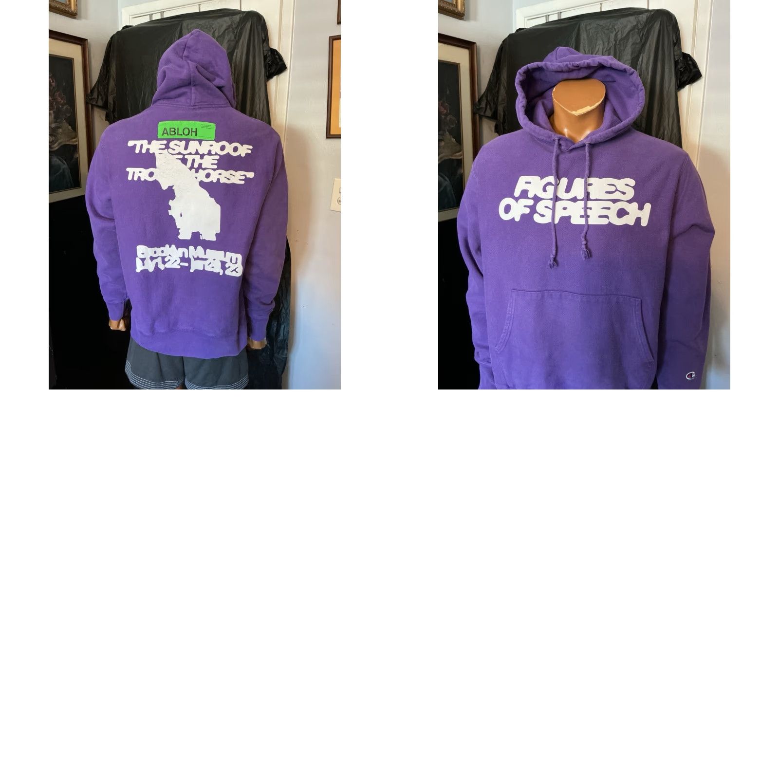 Champion VINTAGE Champion Reverse Weave Figures Of Speech Virgil Abloh Purple Pullover Hoodie LG Size US L / EU 52-54 / 3 - 9 Thumbnail