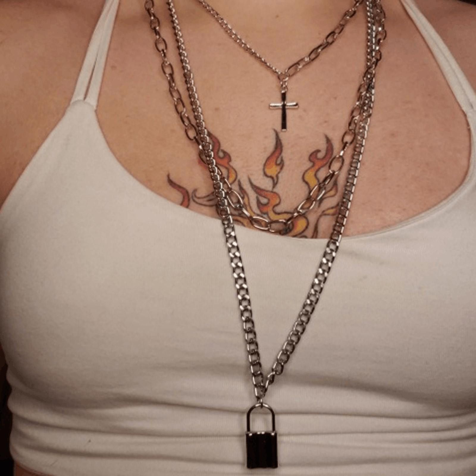Jewelry Lock Chain Necklace Size ONE SIZE - 5 Thumbnail