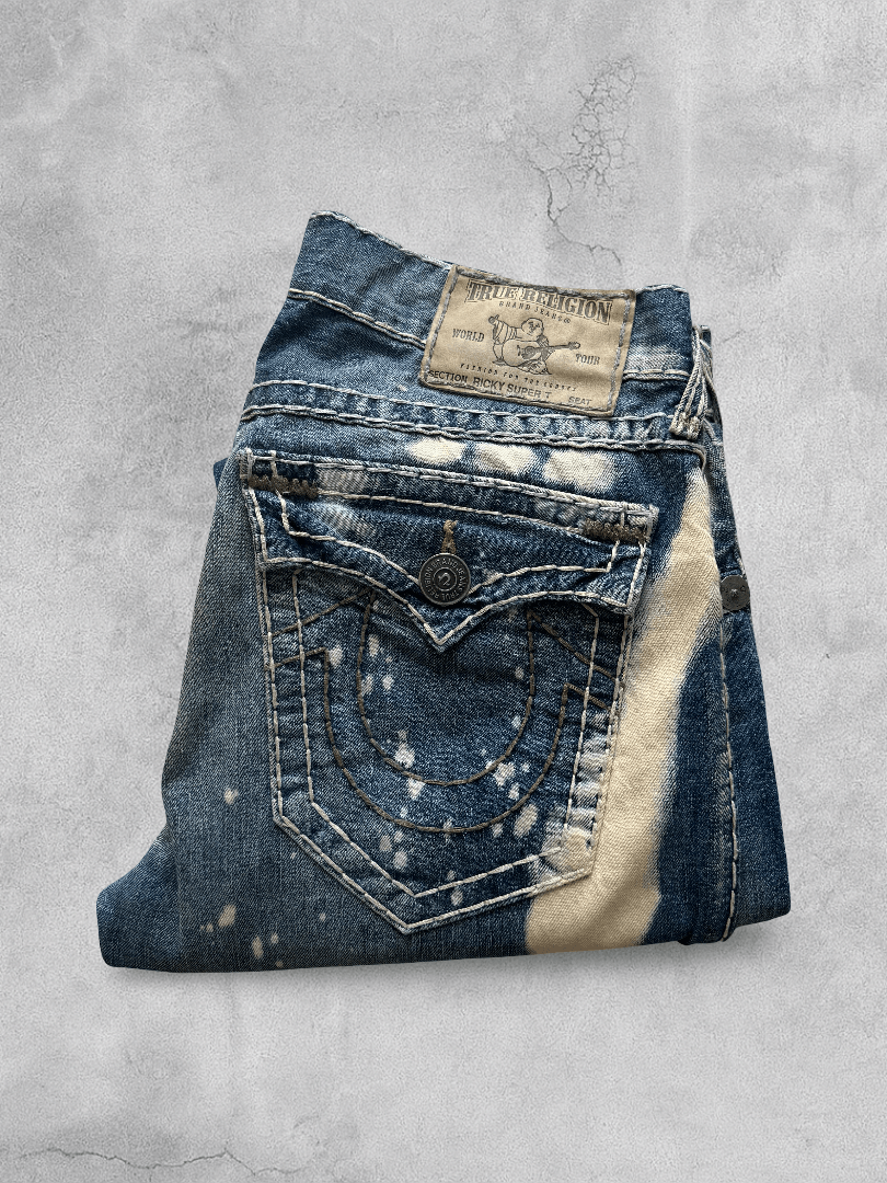 True Religion Double T Orange Stitch | Grailed