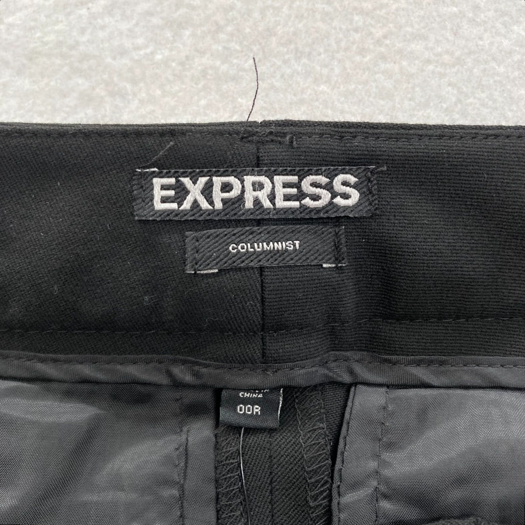 Express Express Columnist Ankle Pants Women's 00 Black Damask Stretch Career Office NWT Size 27" / US 4 / IT 40 - 4 Thumbnail