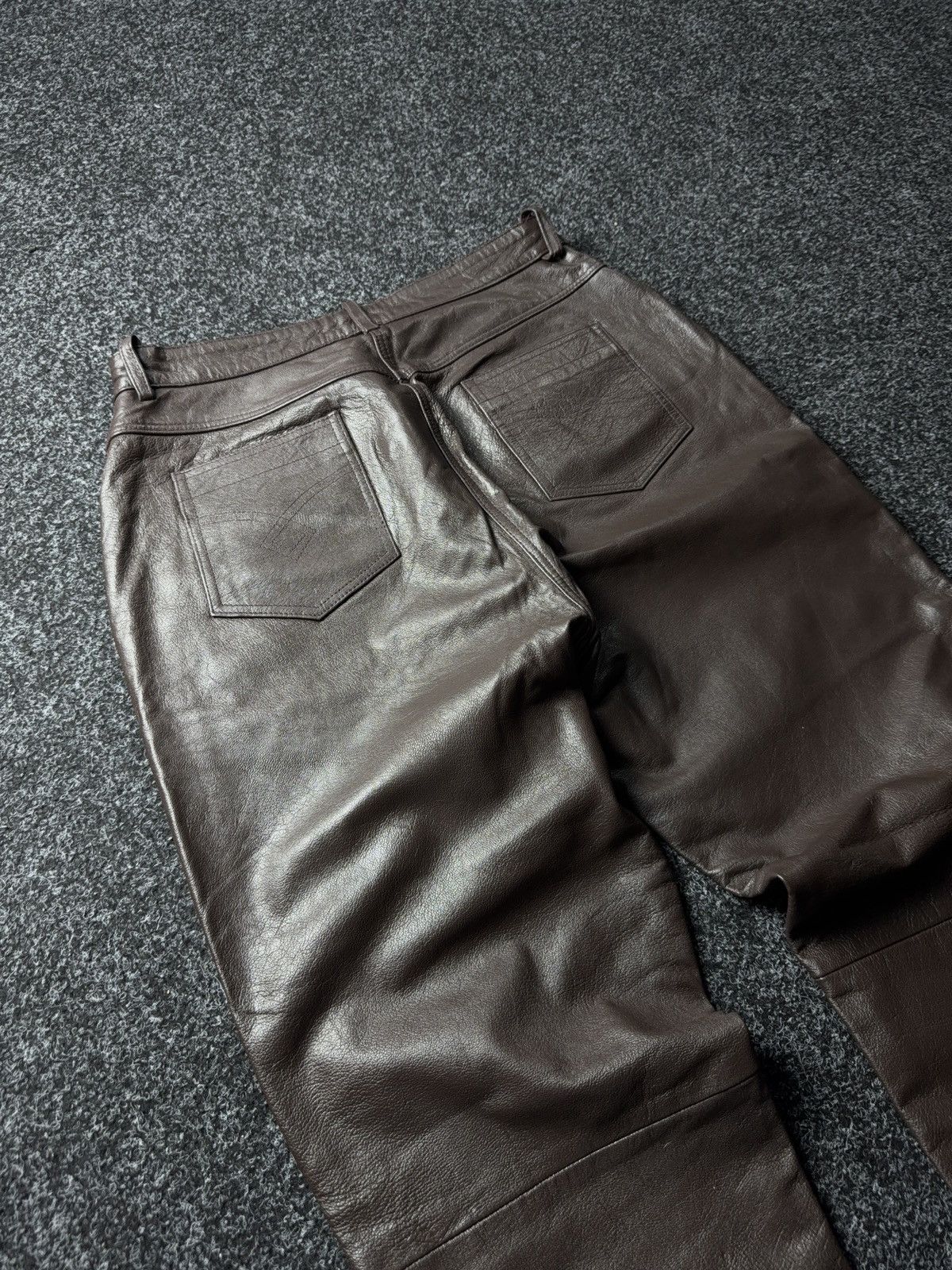 Leather Y2K Vintage Leather Pants Opium Style Alt Biker USA Rare Size US 33 - 15 Thumbnail