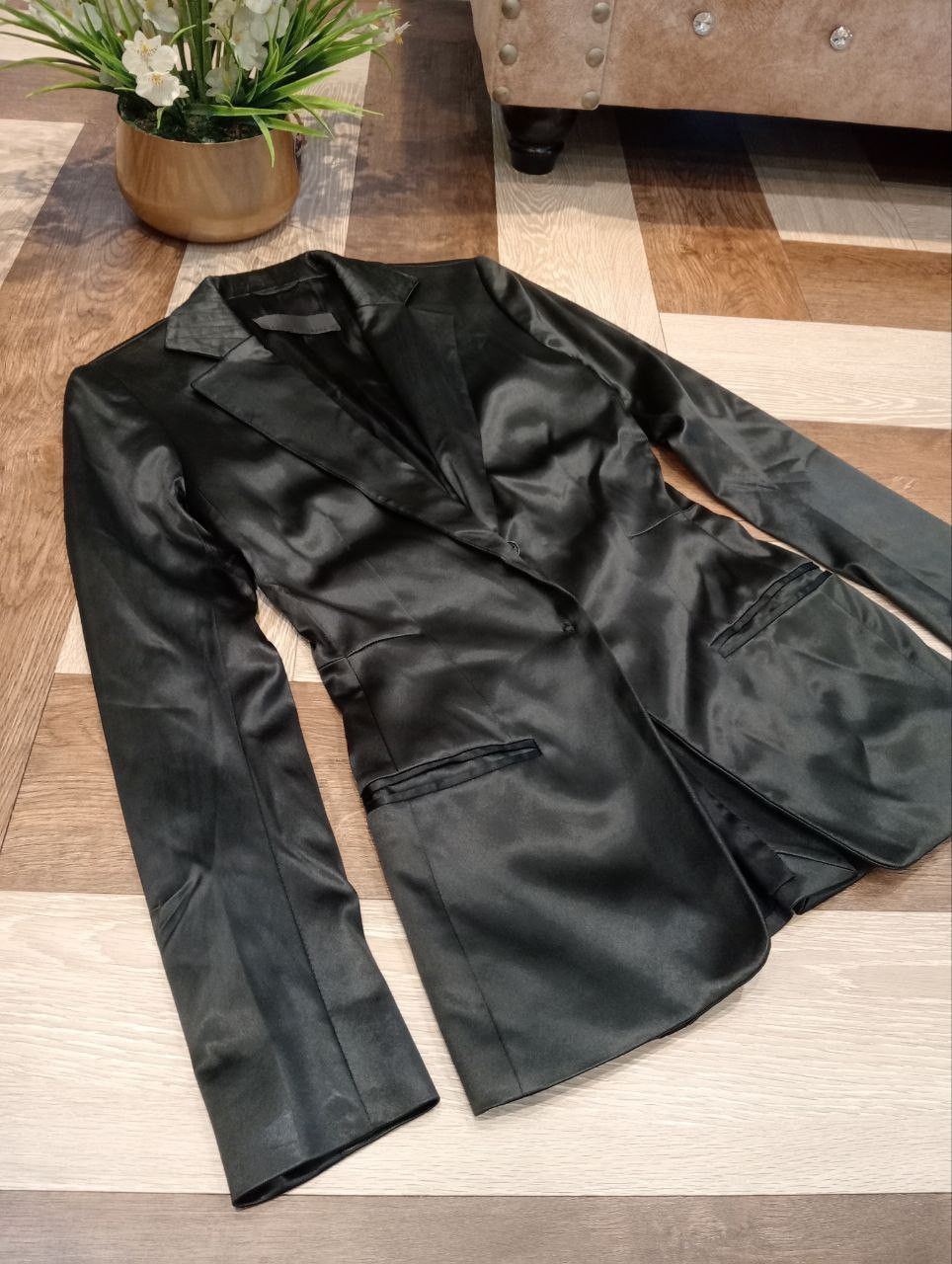 Haider Ackermann HAIDER ACKERMANN STRETCH ACTATE BLAZER - SIZE 34 BLACK Size XXS / US 00 / IT 34 - 5 Thumbnail