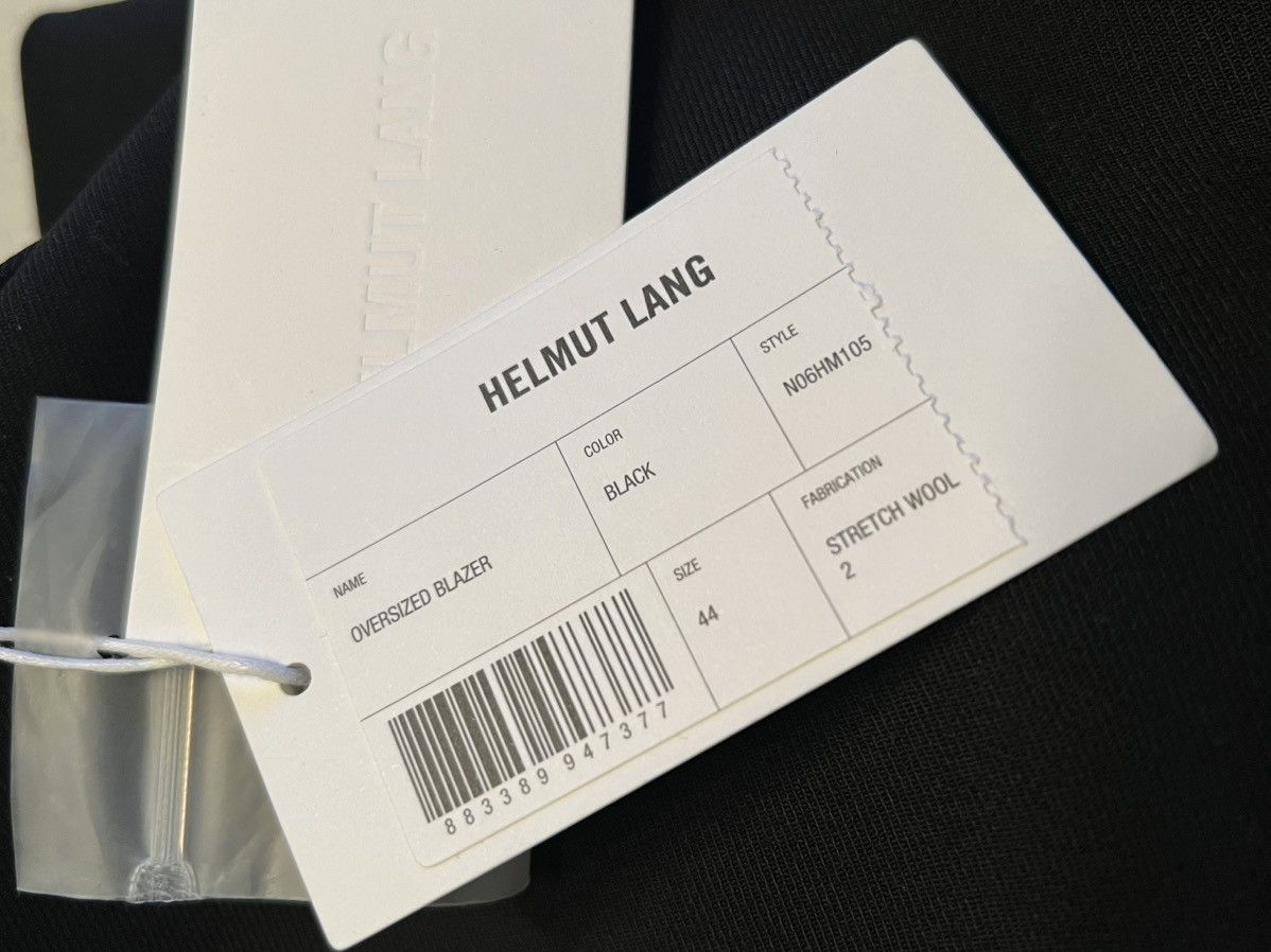 Helmut Lang NEW 54 Signature Logo Striped Black Blazer Jacket Classic Size US L / EU 52-54 / 3 - 6 Thumbnail