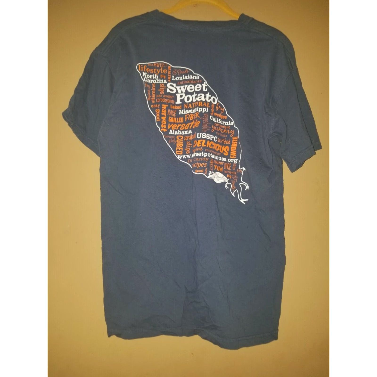 Comfort Colors 56th Annual Sweet Potato Convention T Shirt Mens M Double Sided Blue Size US M / EU 48-50 / 2 - 4 Thumbnail