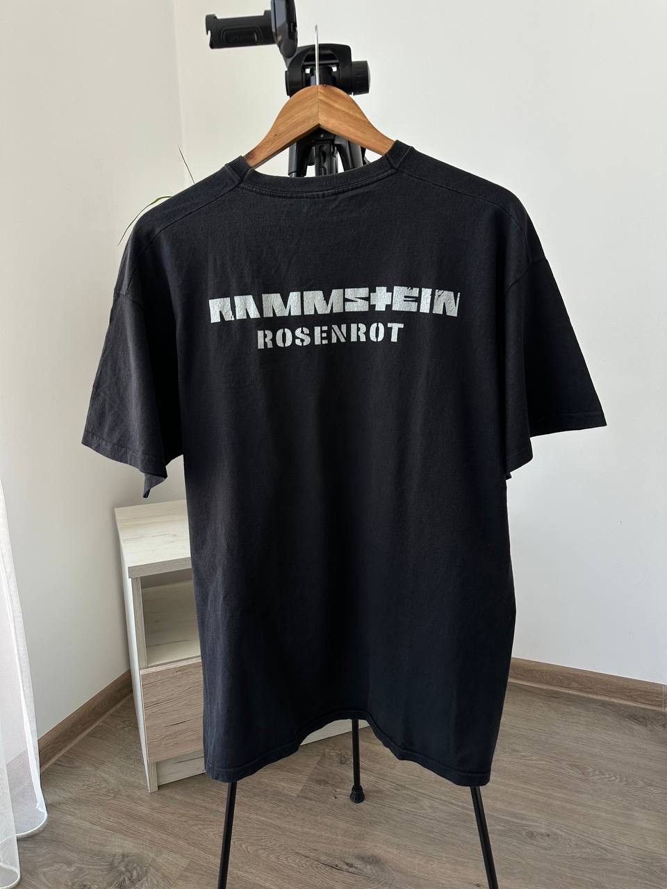 Band Tees × Vintage Vintage Rammestein Black Rosenrot Distressed T-Shirt Size US M / EU 48-50 / 2 - 13 Thumbnail