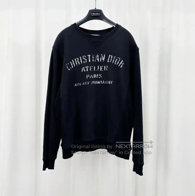 Dior Dior Men's Black Logo Long Sleeve Sweatshirt . Size US M / EU 48-50 / 2 - 1 Thumbnail