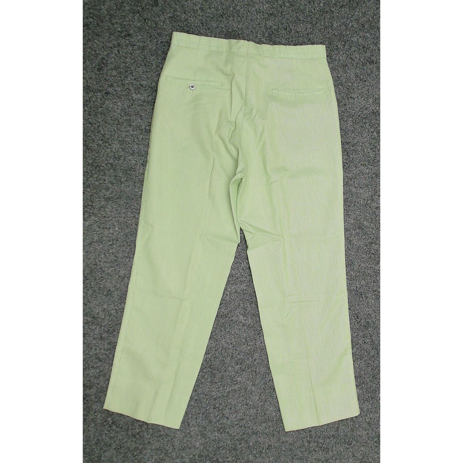 Vintage 70s Cactus Casuals High Rise Pinstripe Cropped Trousers 10 Size US 31 - 4 Thumbnail