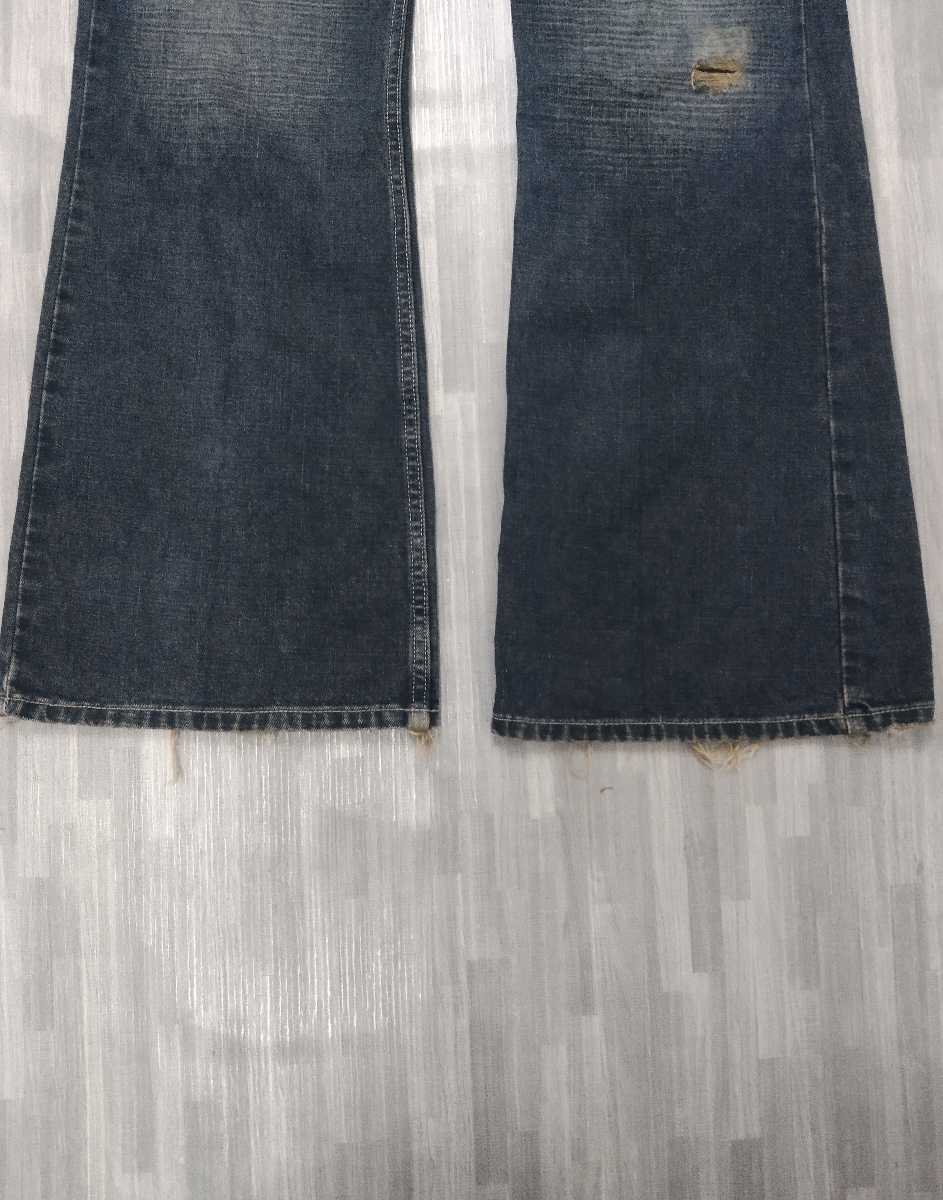 Japanese Brand FLARE SICK RIPED EXPRESS DENIM PANTS Size US 34 / EU 50 - 7 Thumbnail