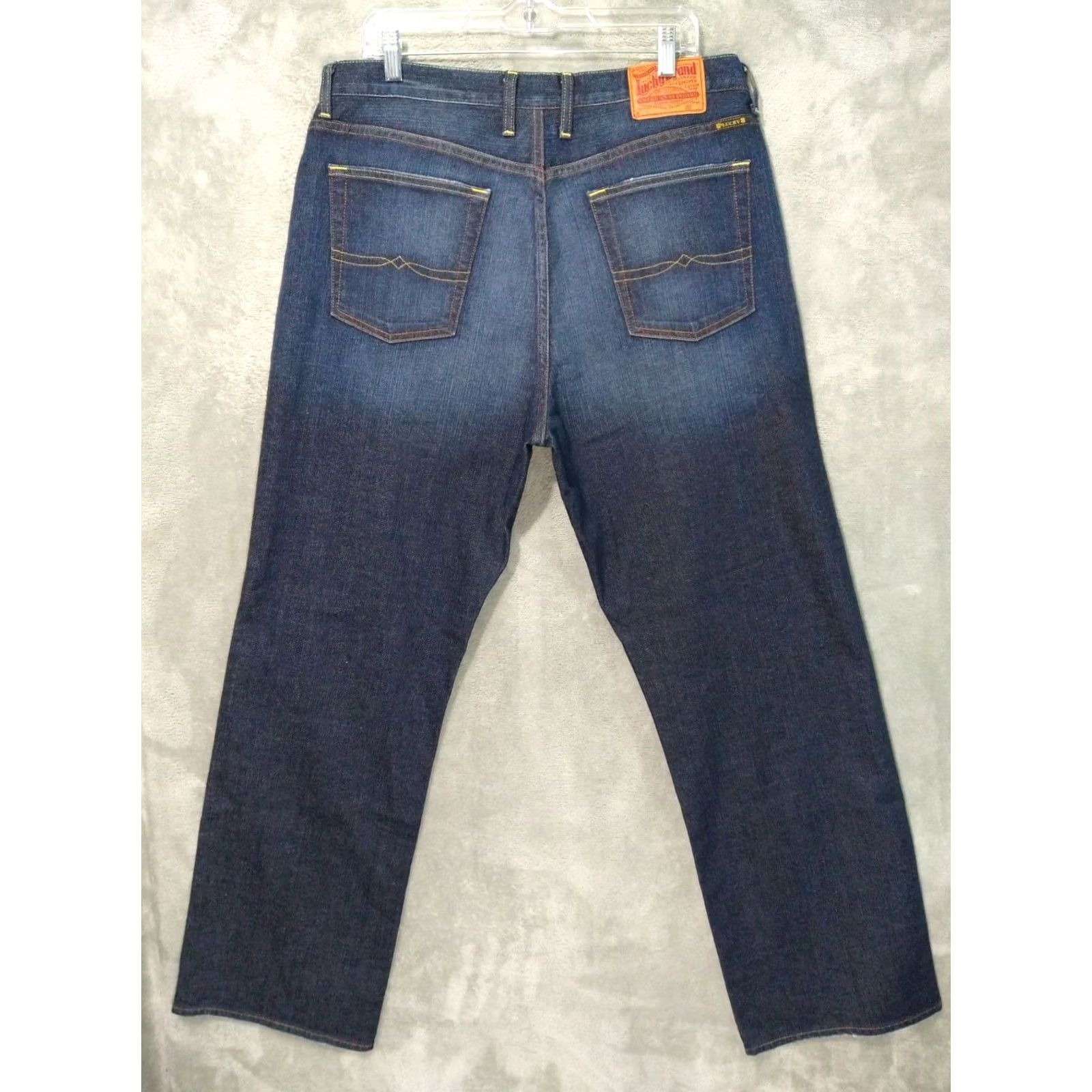 Lucky Brand VINTAGE Lucky Brand Jeans Mens 36x32 Blue Denim Dungarees Classic Fit Dark Wash Shirt Mens Jeans 36in Blue Rockabilly 90s Womens? Size US 36 / EU 52 - 2 Thumbnail