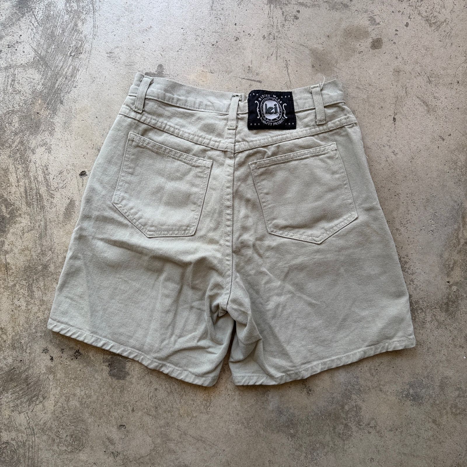 L.E.I. Vintage 80s LEI High Waisted Denim Shorts Talon Zip USA Size 32" / US 10 / IT 46 - 5 Thumbnail