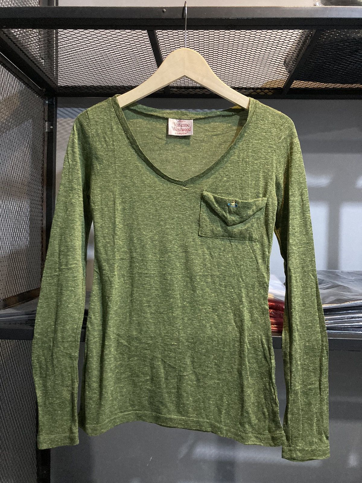 Vivienne Westwood Pocket Shirt Vvien Westwood Small Logo Green Leaves Size ONE SIZE - 1 Thumbnail