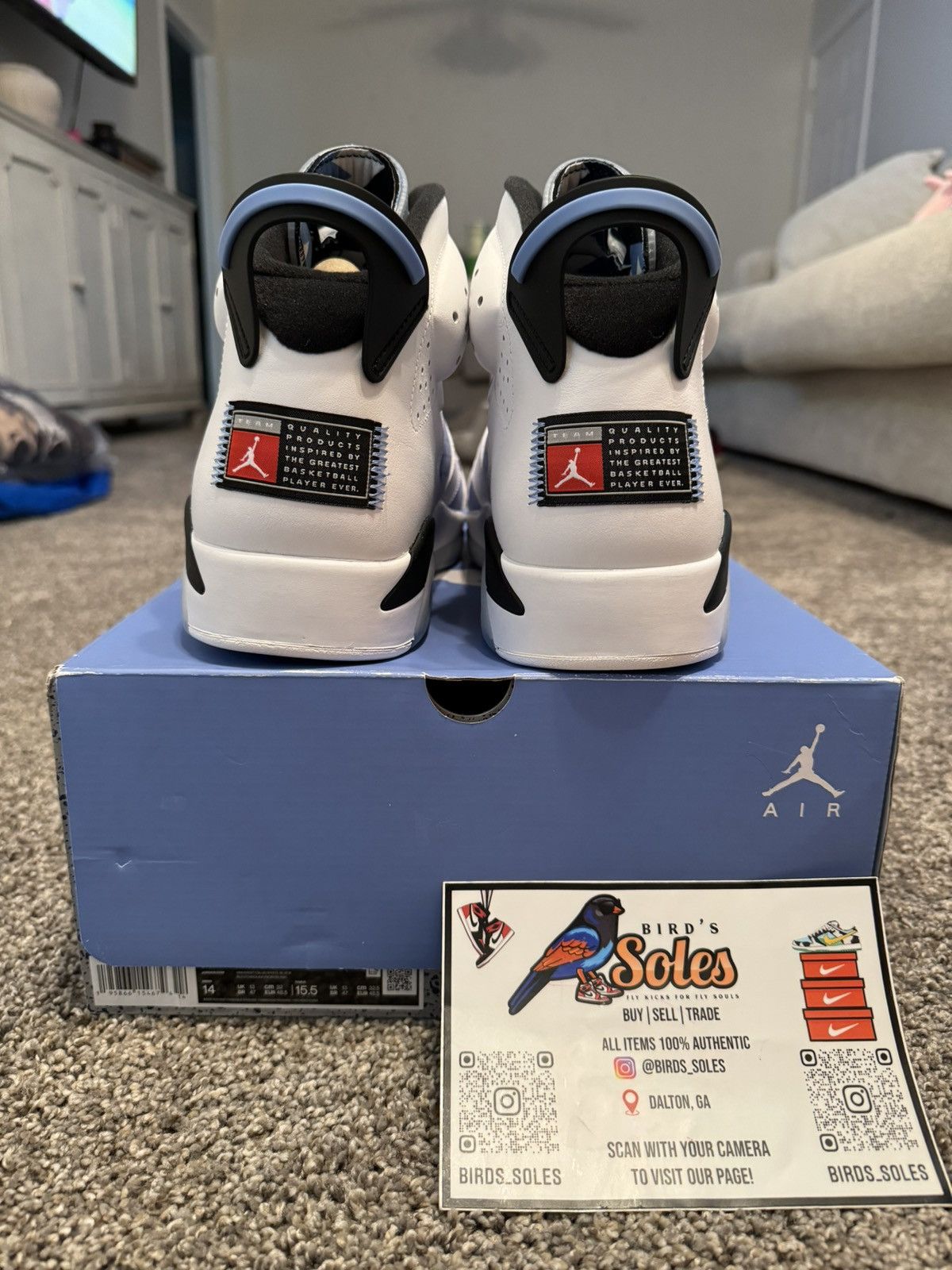 Jordan Brand Jordan 6 unc size 14 Size US 14 / EU 47 - 4 Thumbnail