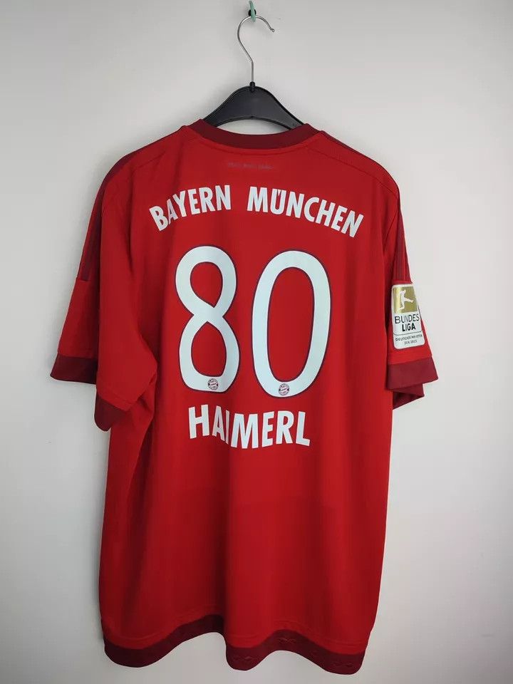 Adidas FC Bayern Munich Munchen 2015/16 #80 Haimerl FOOTBALL SHIRT Size US XXL / EU 58 / 5 - 7 Thumbnail