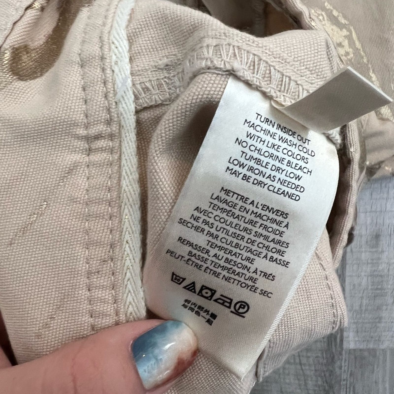 Anthropologie Anthropologie Wanderer utility pant khaki and gold painted Size 28" / US 6 / IT 42 - 7 Thumbnail