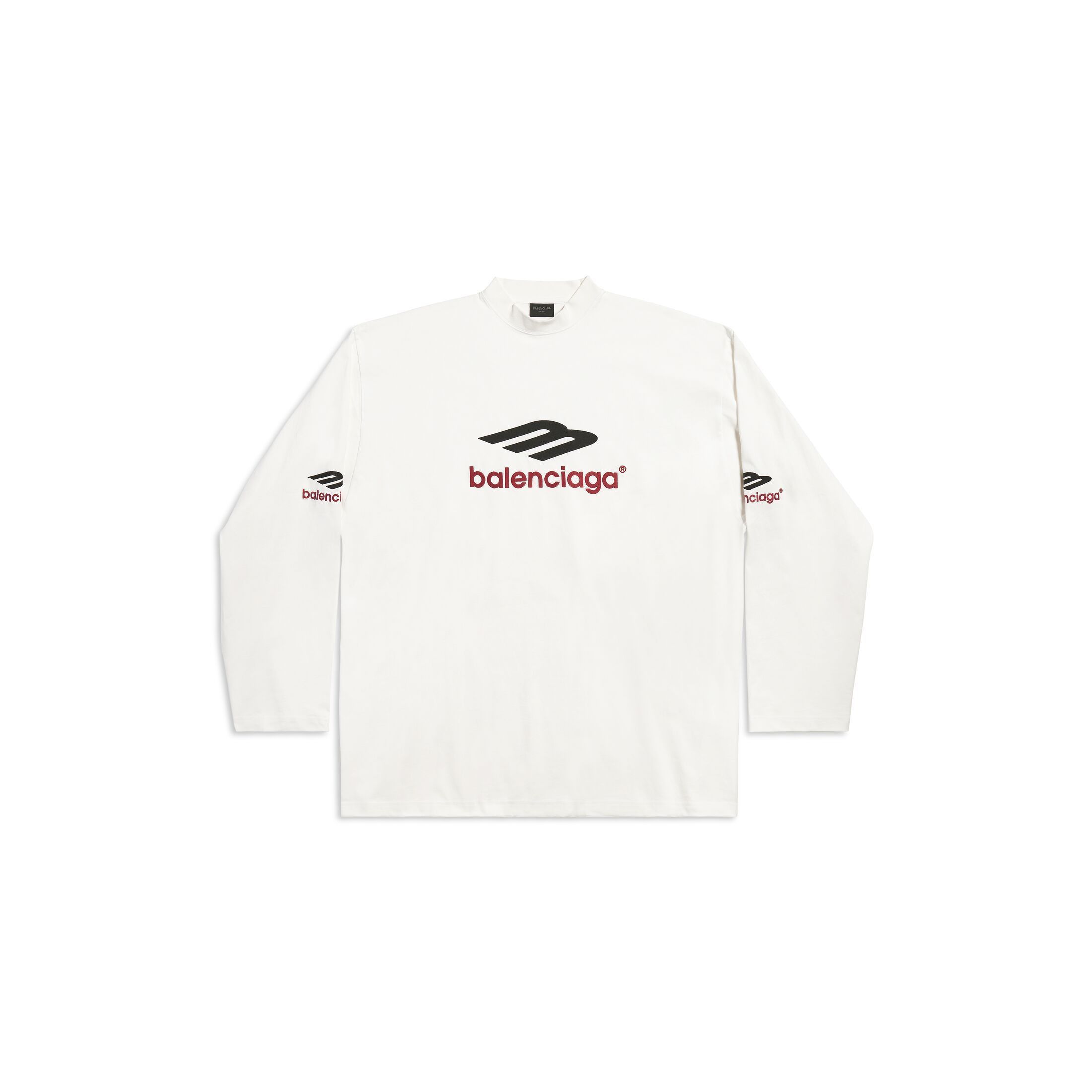 Balenciaga o1srvl11e0226 3B Sports Icon Long Sleeve T-Shirt Oversized Size US XL / EU 56 / 4 - 1 Thumbnail