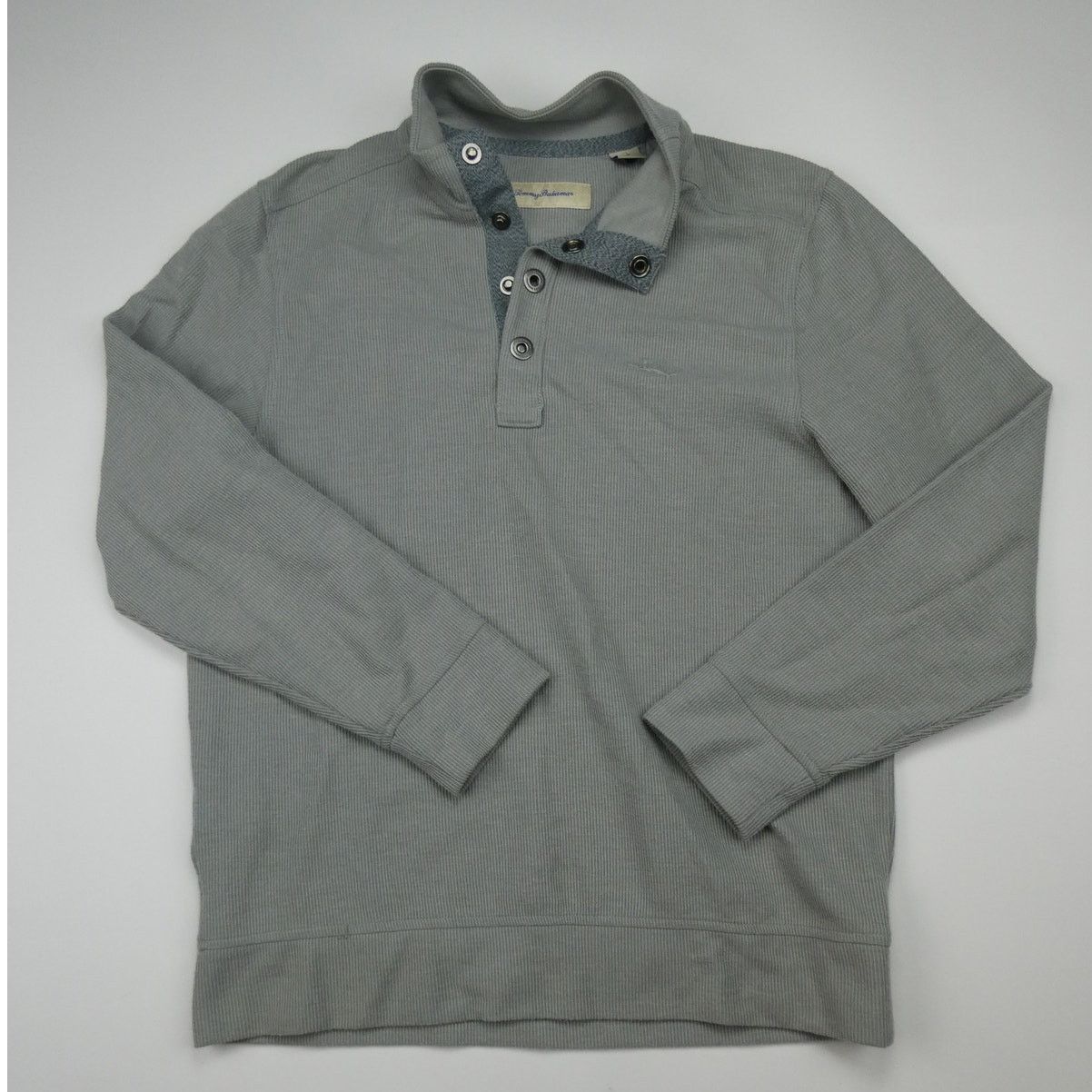 Tommy Bahama Tommy Bahama 1/4 button henley ribbed sweater, gray, small Size US S / EU 44-46 / 1 - 1 Thumbnail