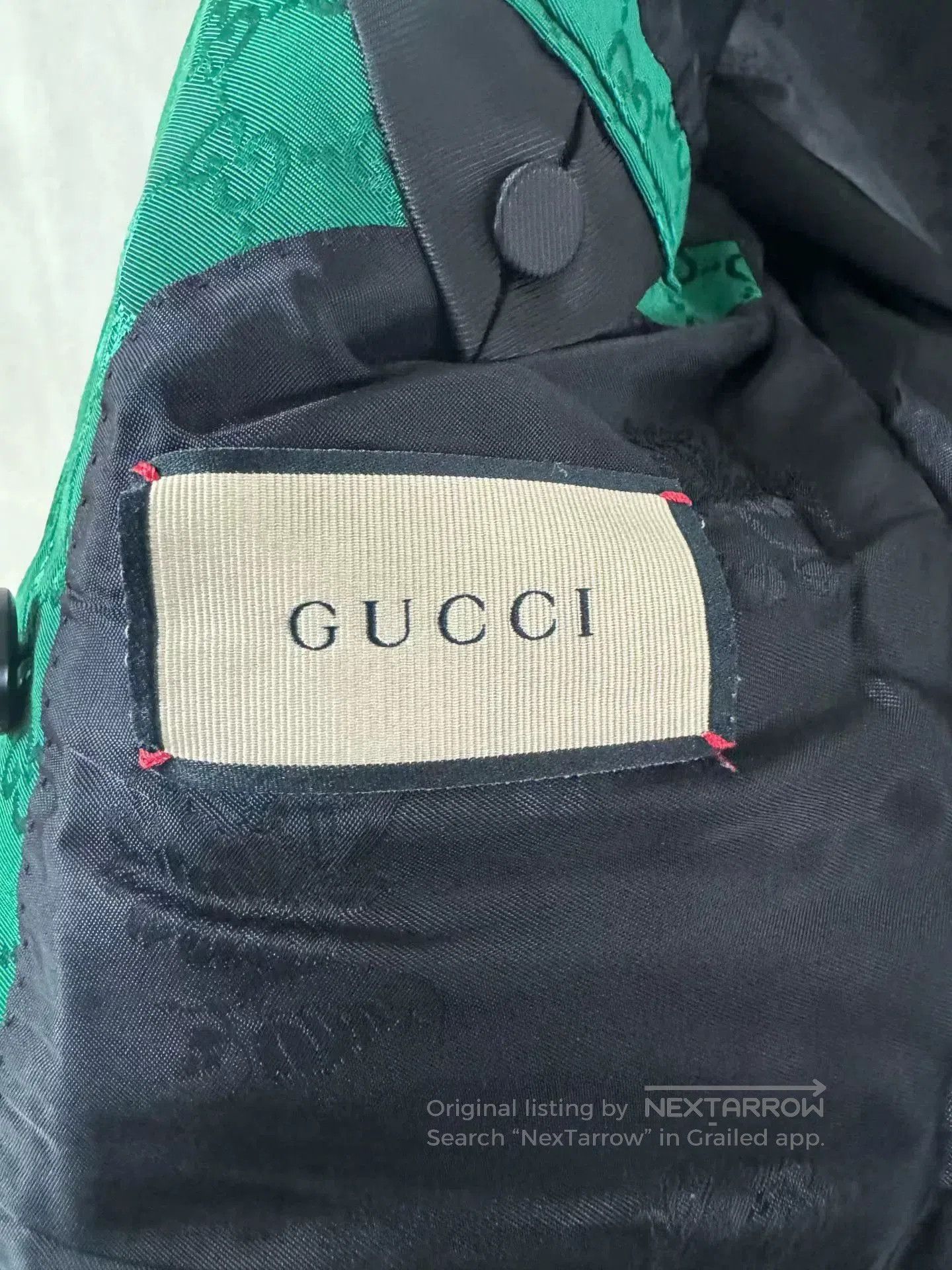 Gucci Gucci Green Monogram Blazer. Size S / US 4 / IT 40 - 3 Thumbnail